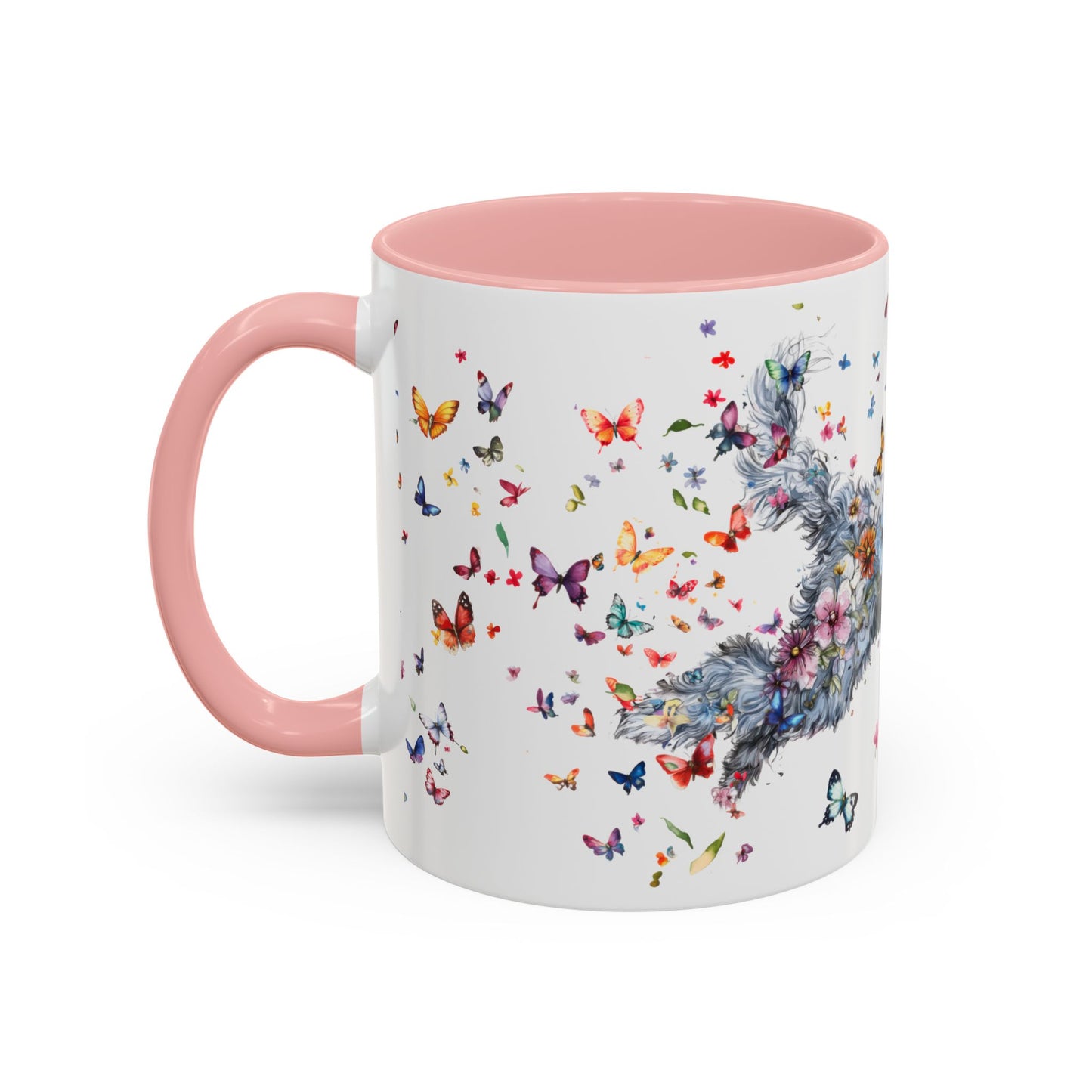 Aussie Doodle #2 Personalized Colorful Accent Mugs, 11oz