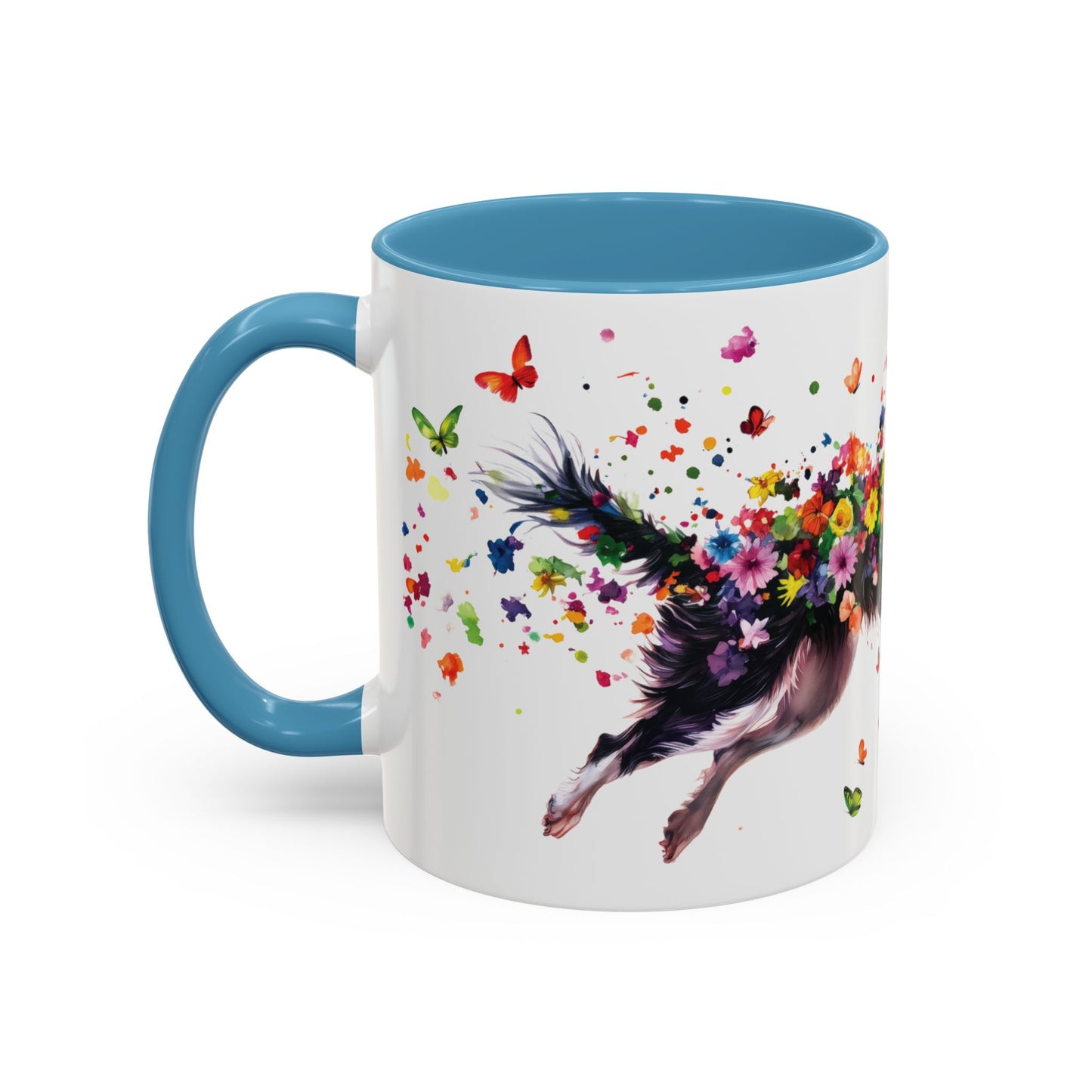 Border Collie Personalized Accent Mugs, 11oz