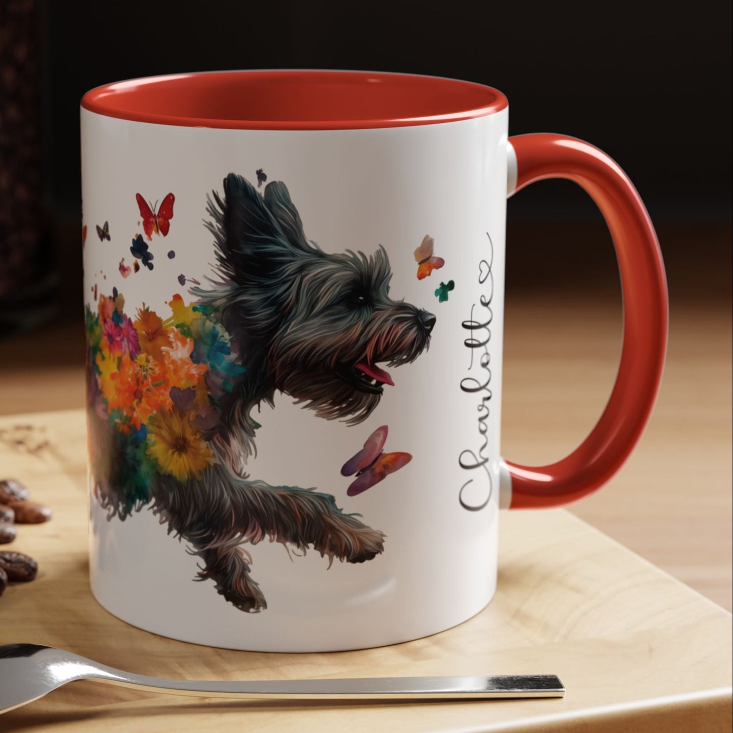 Scottish Terrier Personalized Accent Mugs, 11oz