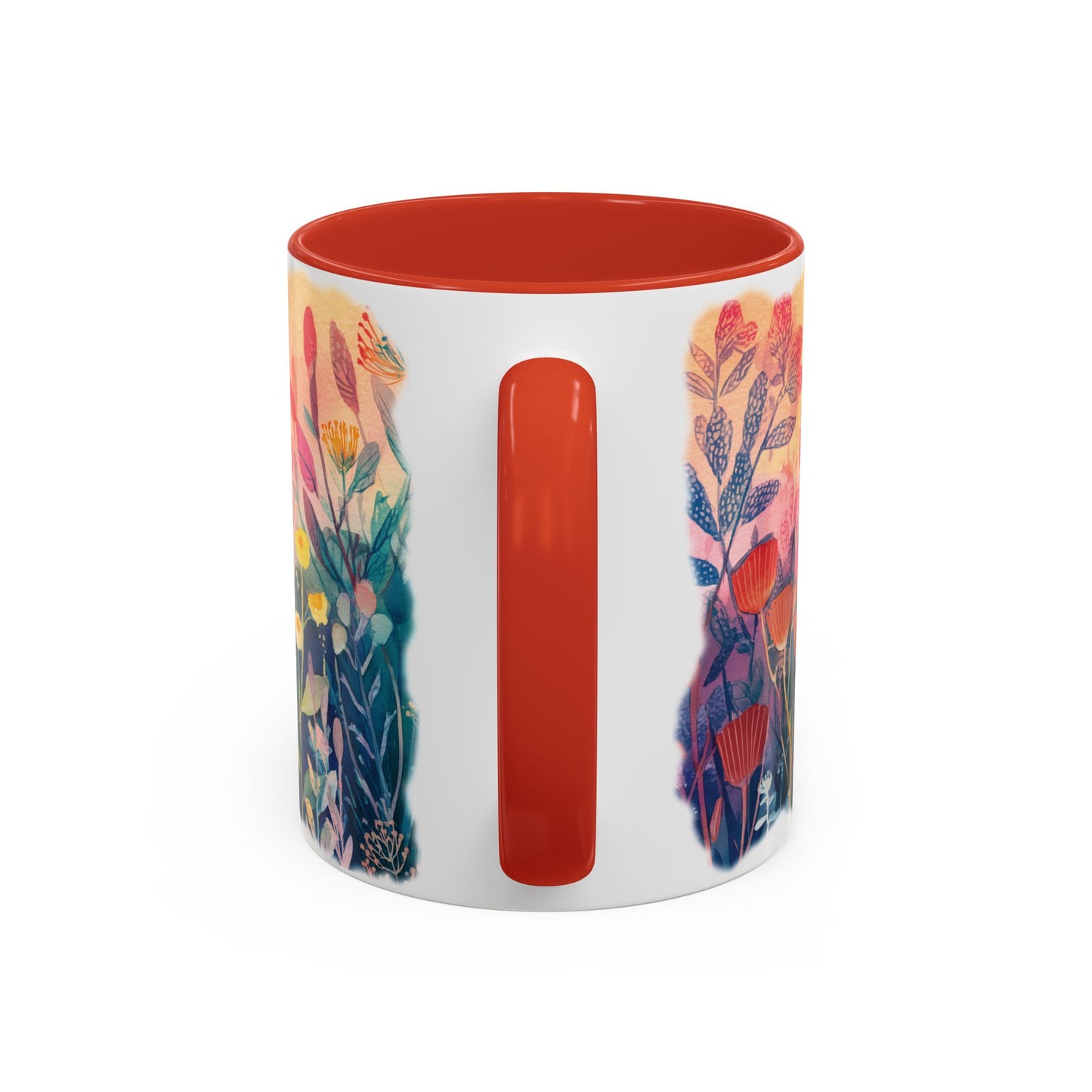 Fox Sunrise #2 Personalized Accent Mugs, 11oz