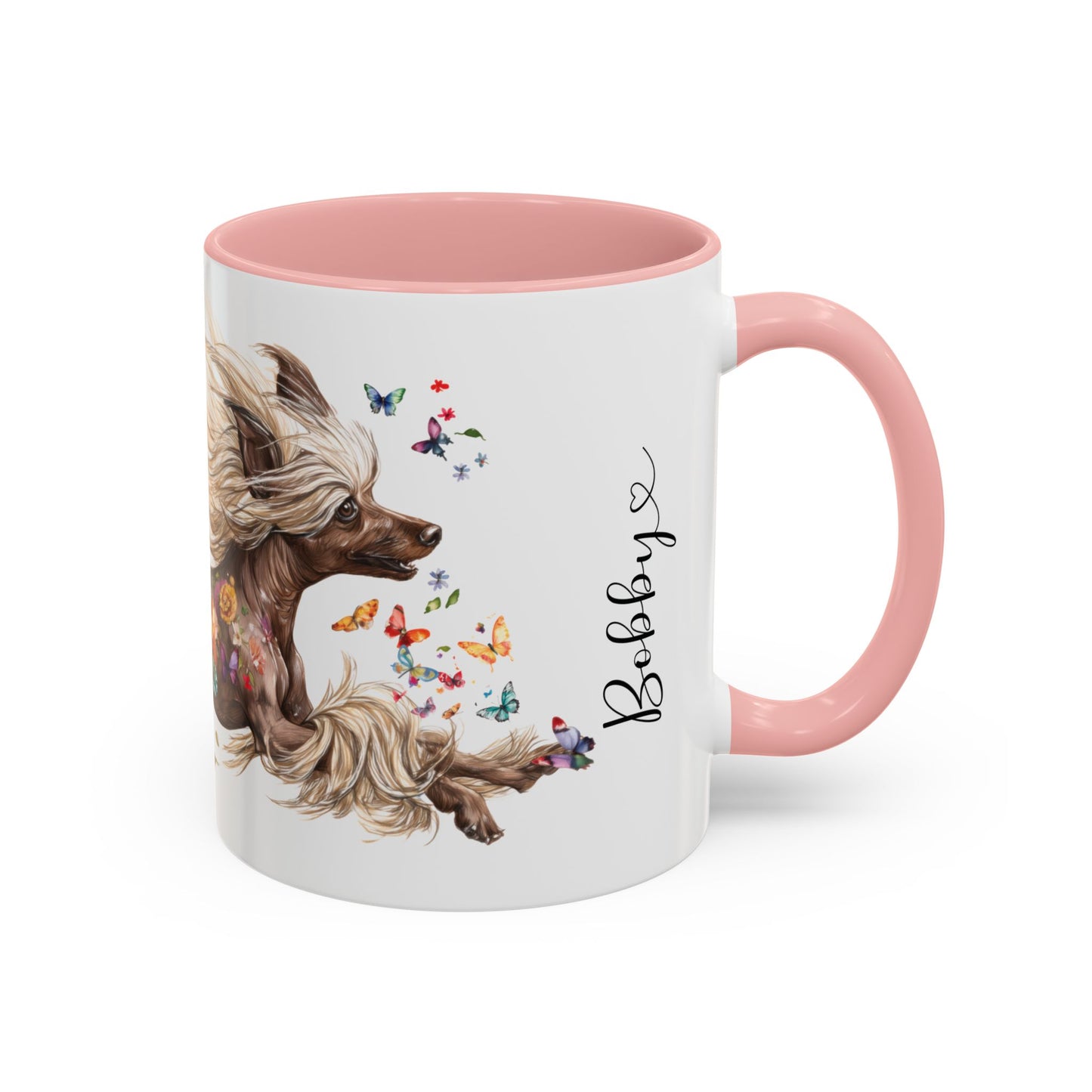 Chinese Crested Personalized Accent Mugs, 11oz