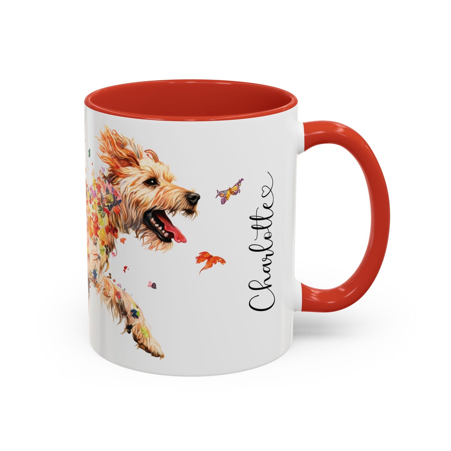 Otterhound Personalized Accent Mugs, 11oz