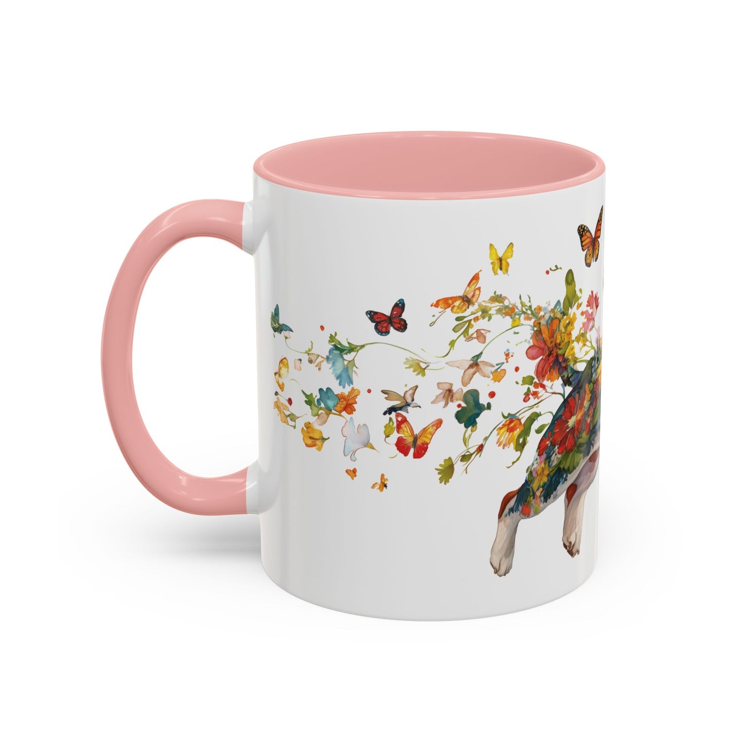 Basset Hound #2 Personalized Accent Mugs, 11oz
