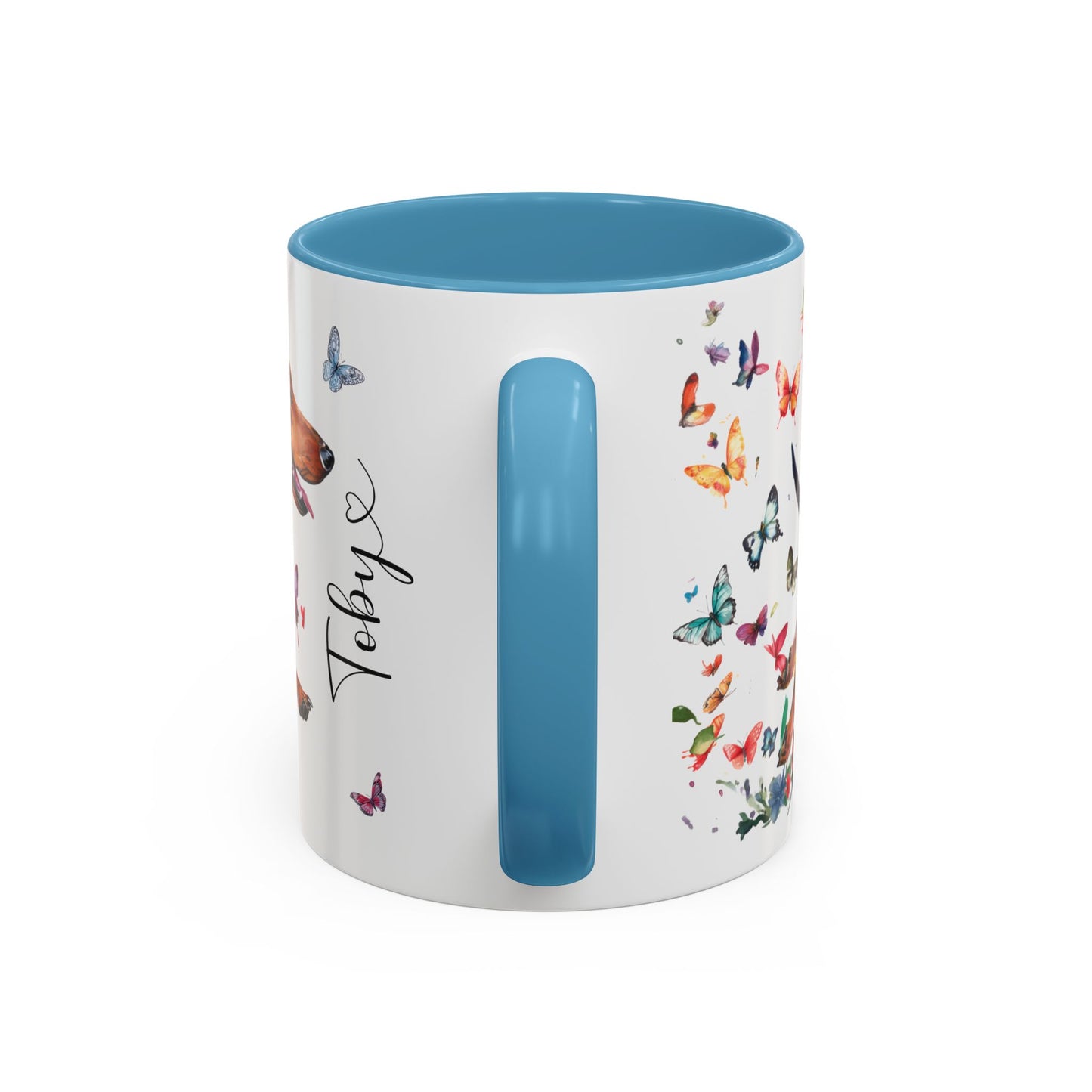 Dachshund #5 Personalized Accent Mugs, 11oz