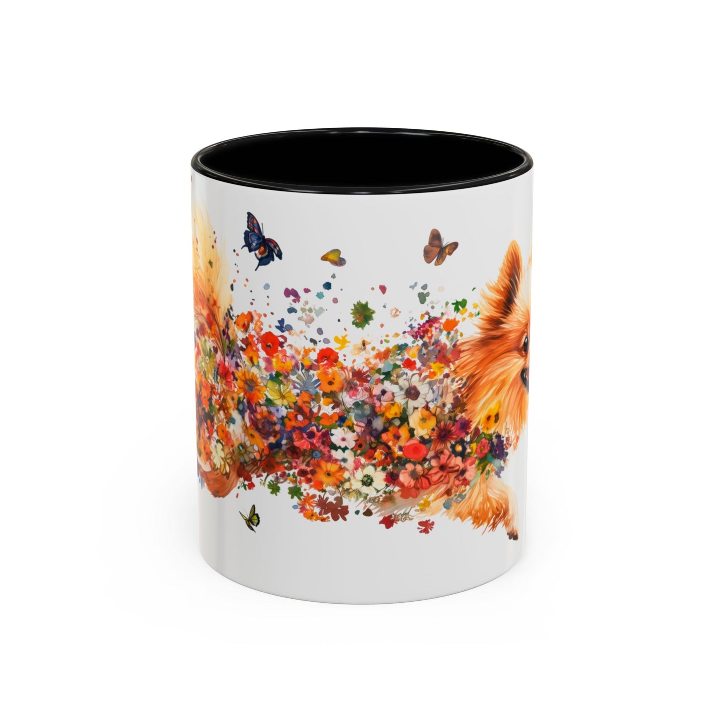 Pomeranian Personalized Colorful Accent Mugs, 11oz