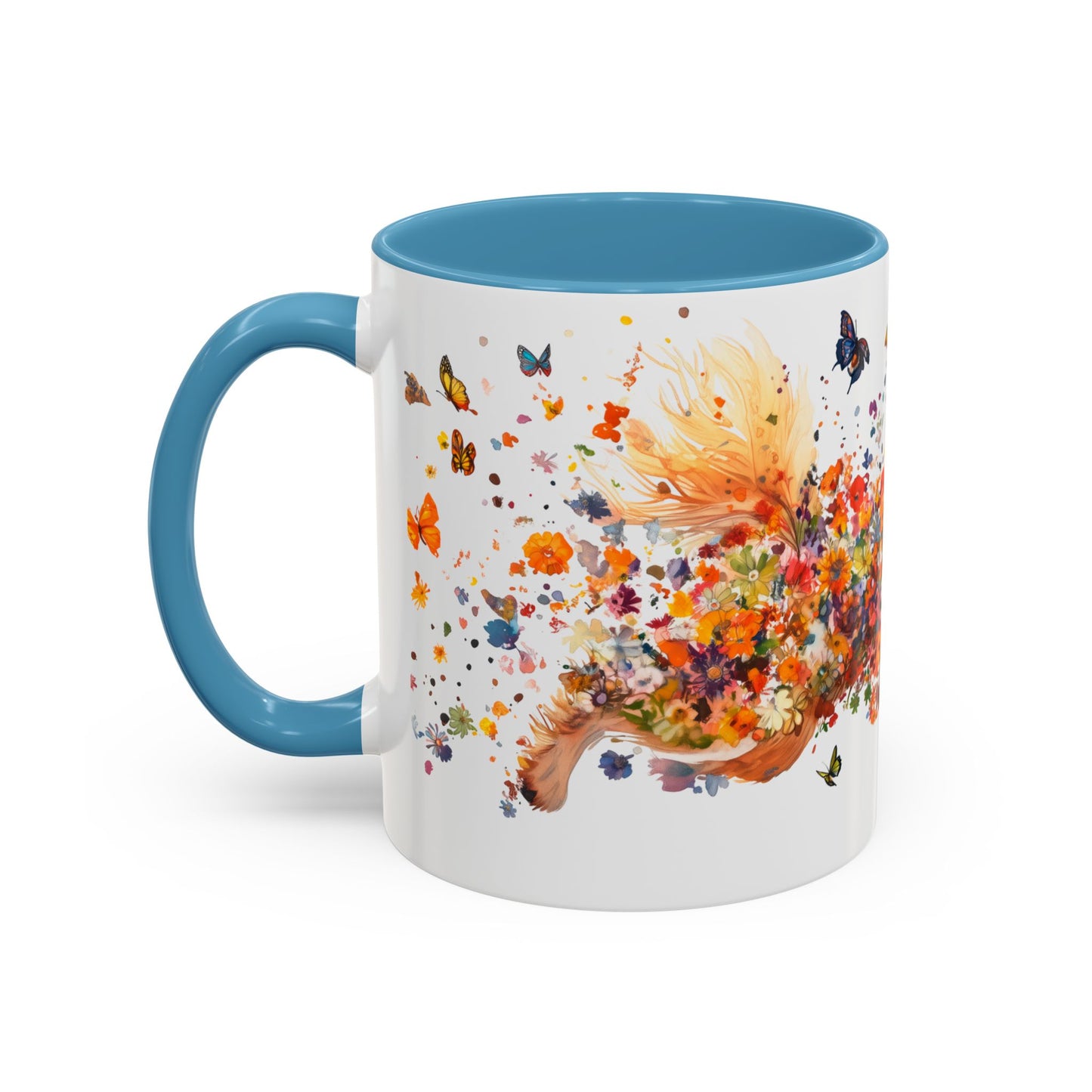 Pomeranian Personalized Colorful Accent Mugs, 11oz