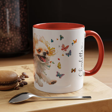 Peekingese #3 Personalized Accent Mugs, 11oz