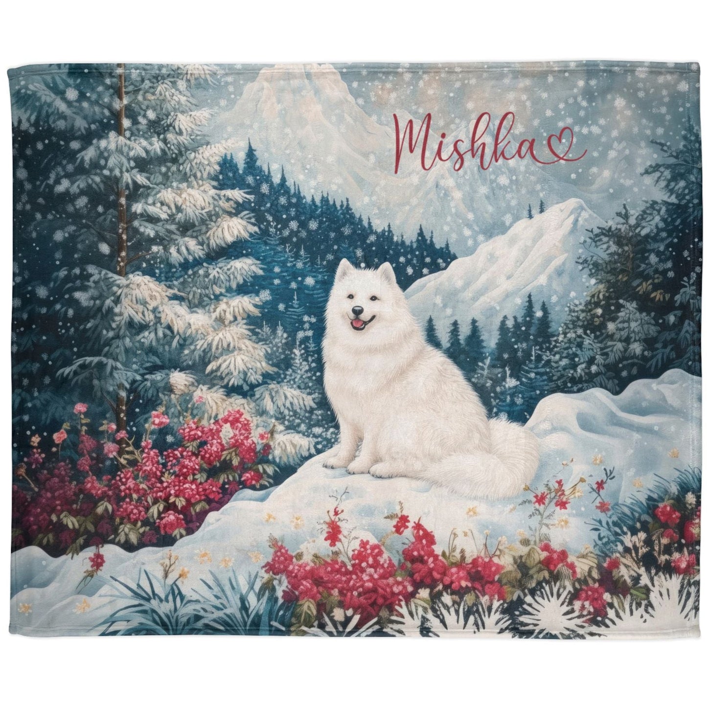 Samoyed Snow #1 Personalised Blanket