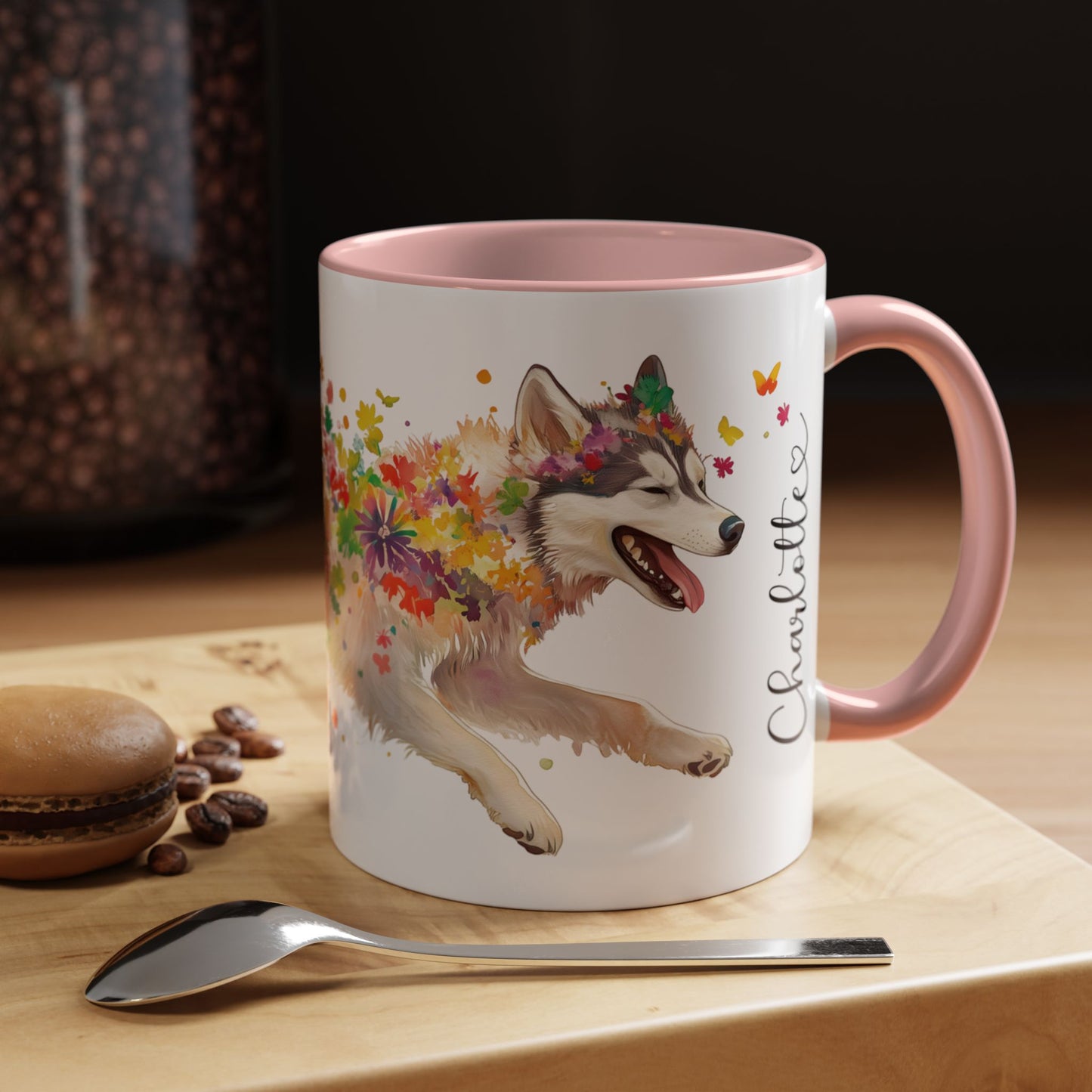 Malamute Personalized Accent Mugs, 11oz