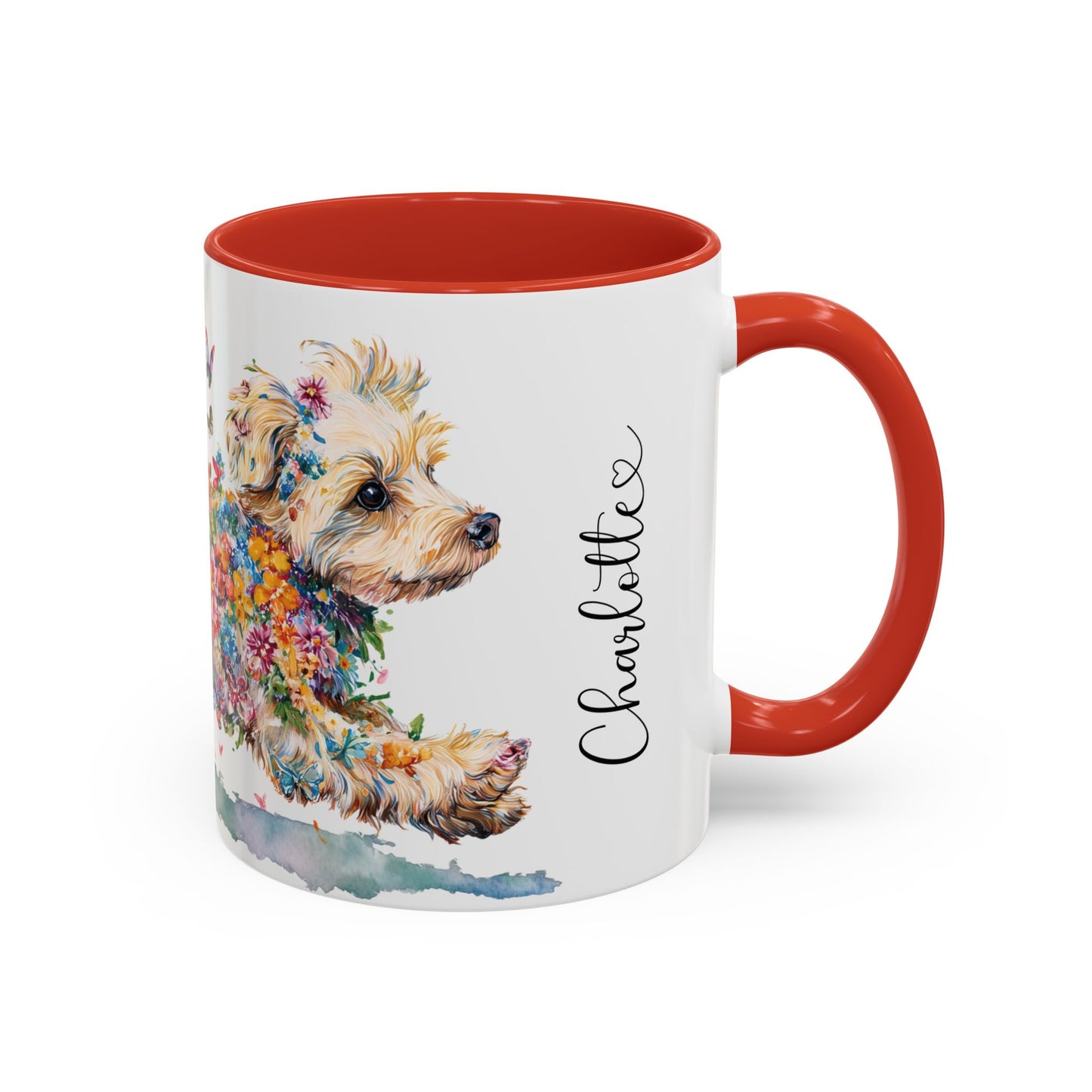 Yorkipoo #2 Personalized Accent Mugs, 11oz