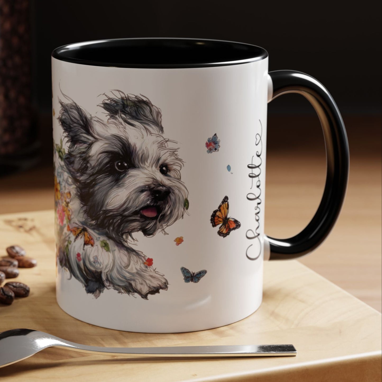 Coton De Tulear Personalized Accent Mugs, 11oz