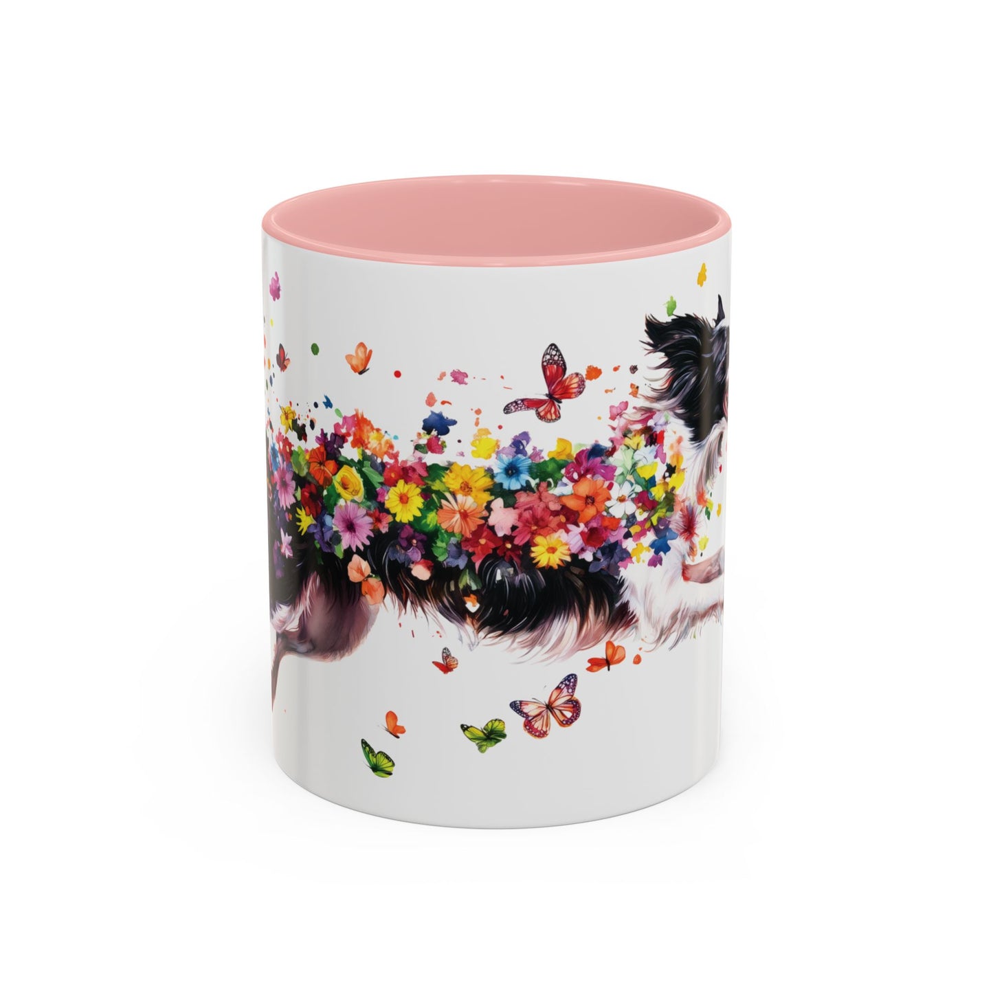 Border Collie Personalized Accent Mugs, 11oz