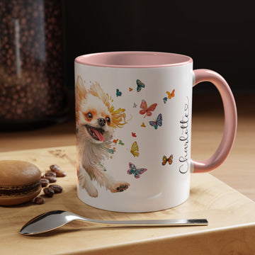Peekingese #3 Personalized Accent Mugs, 11oz