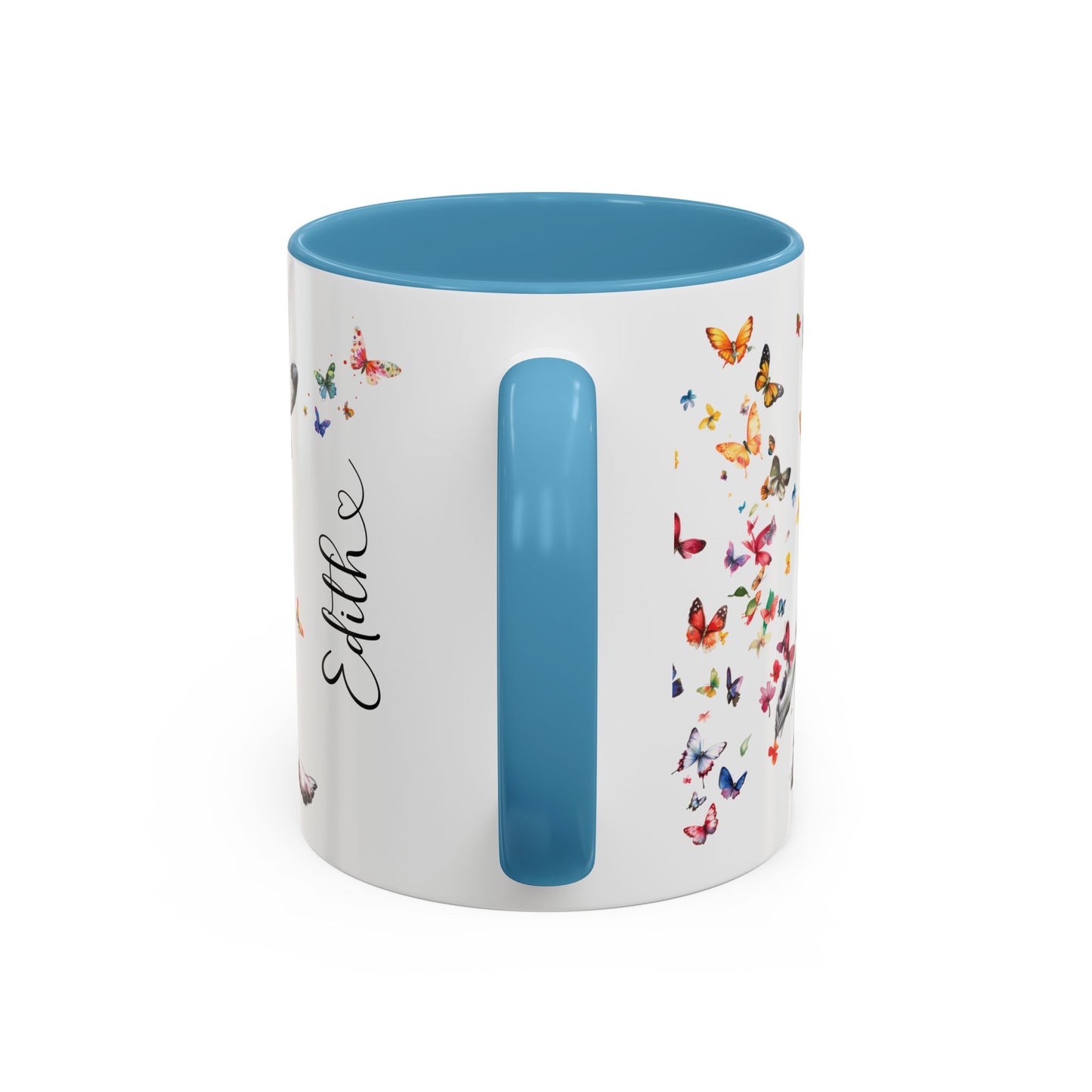 English Springer Spaniel Personalized Accent Mugs, 11oz