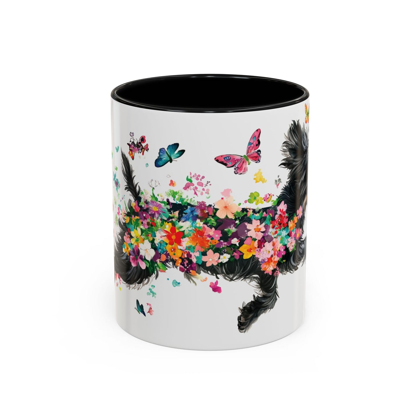 Black Shih Tzu Personalized Accent Mugs, 11oz