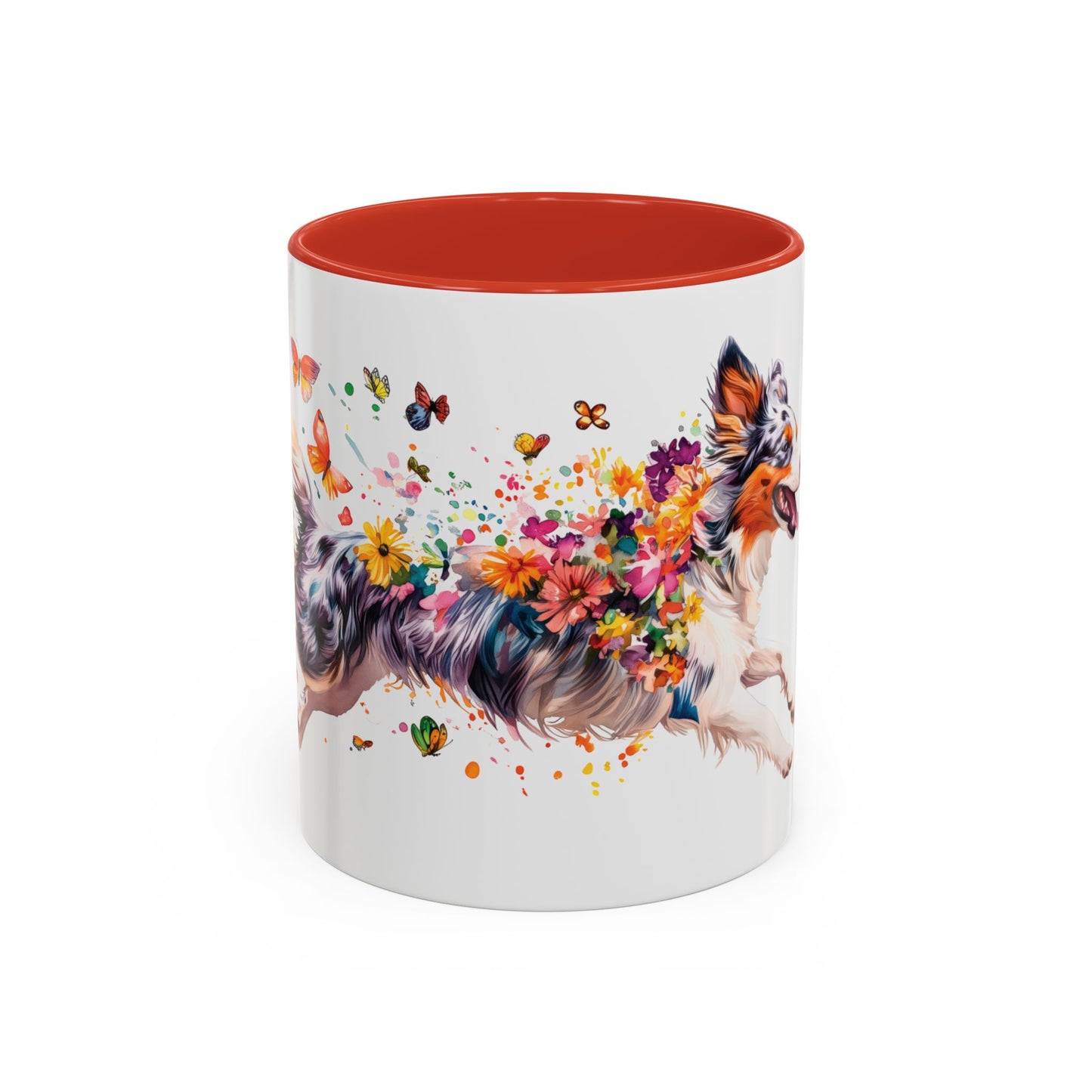 Border Collie Blue Merle, Personalized Accent Mugs, 11oz