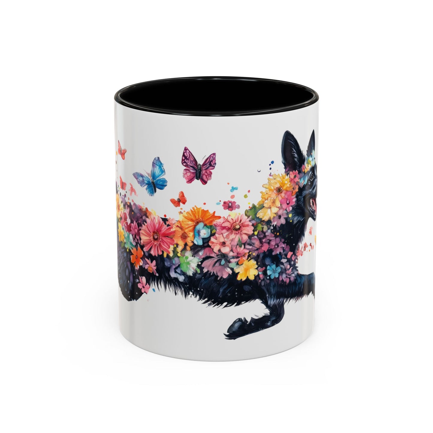 Black Shepherd Personalized Accent Mugs, 11oz
