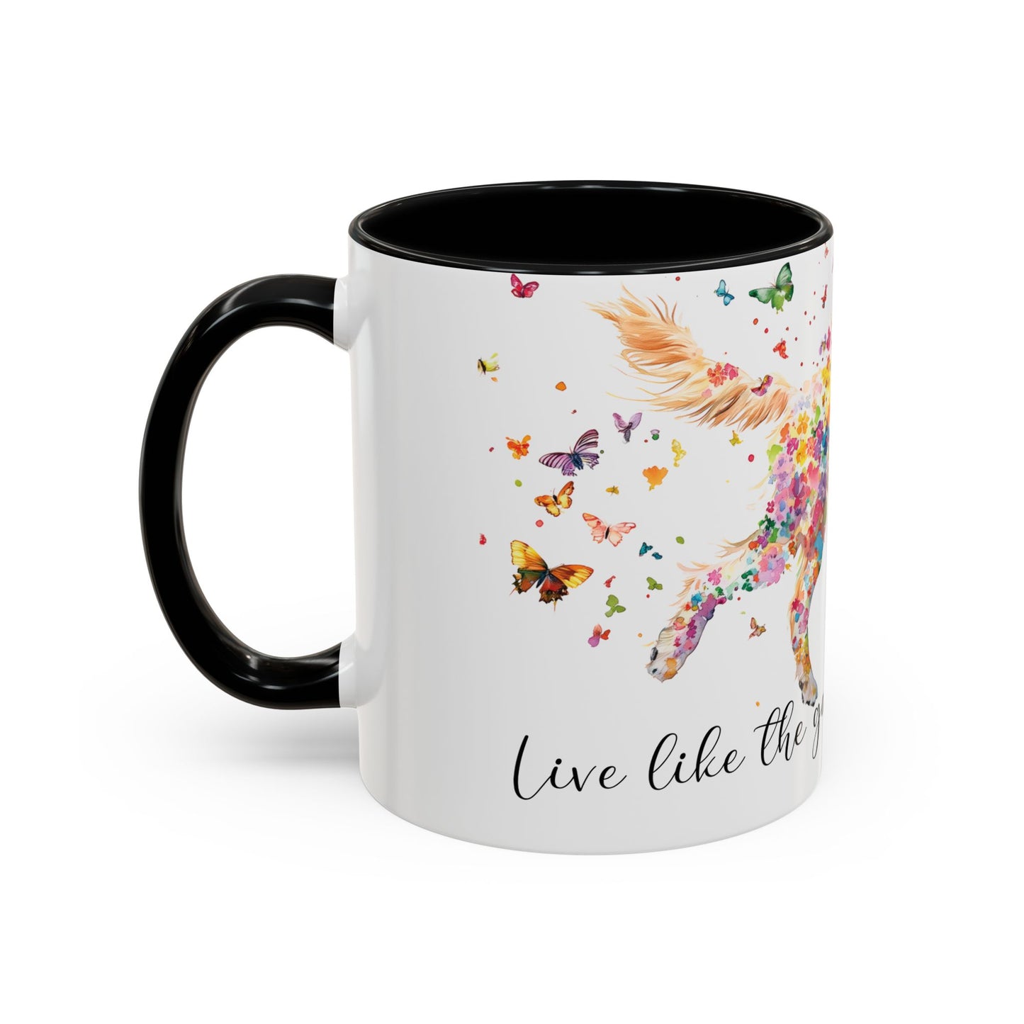 Golden Retriever #1 “Live like the gate was left open" Accent Mugs, 11oz