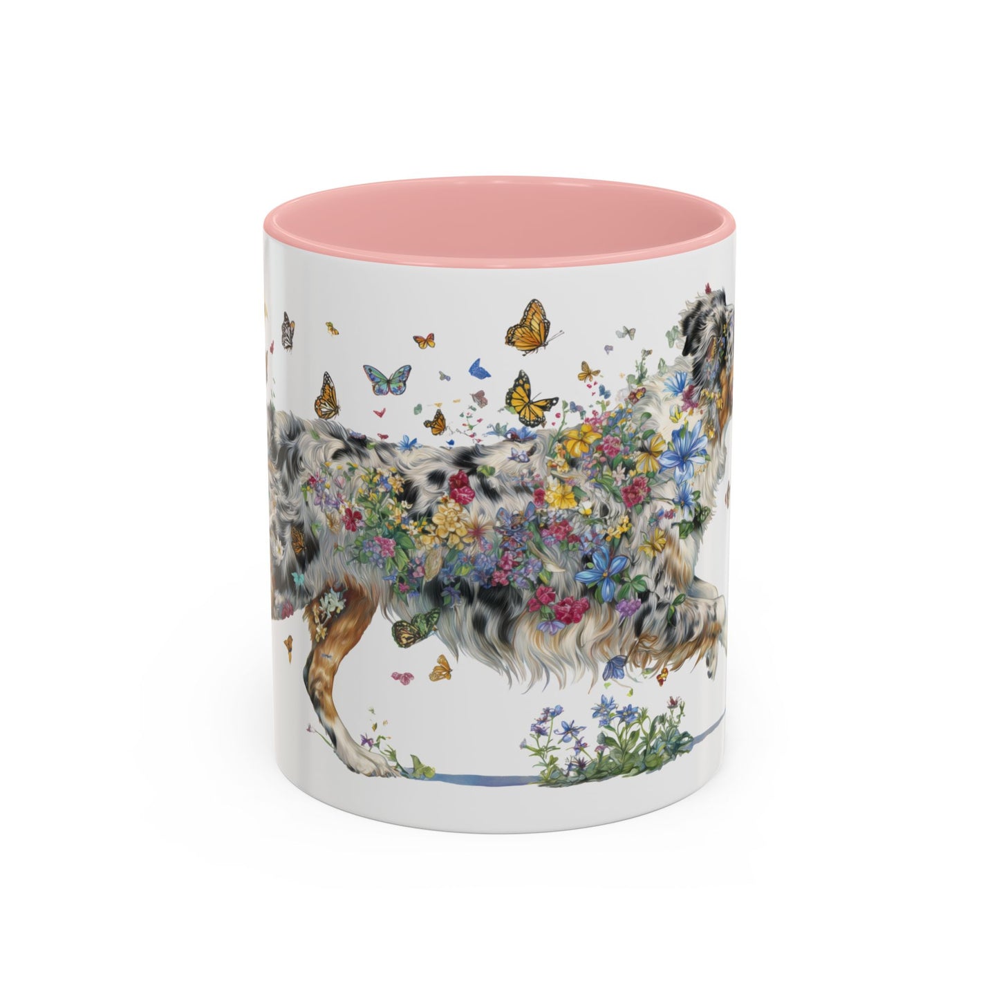 Australian Shepherd Blue Merle Personalized Accent Mugs, 11oz