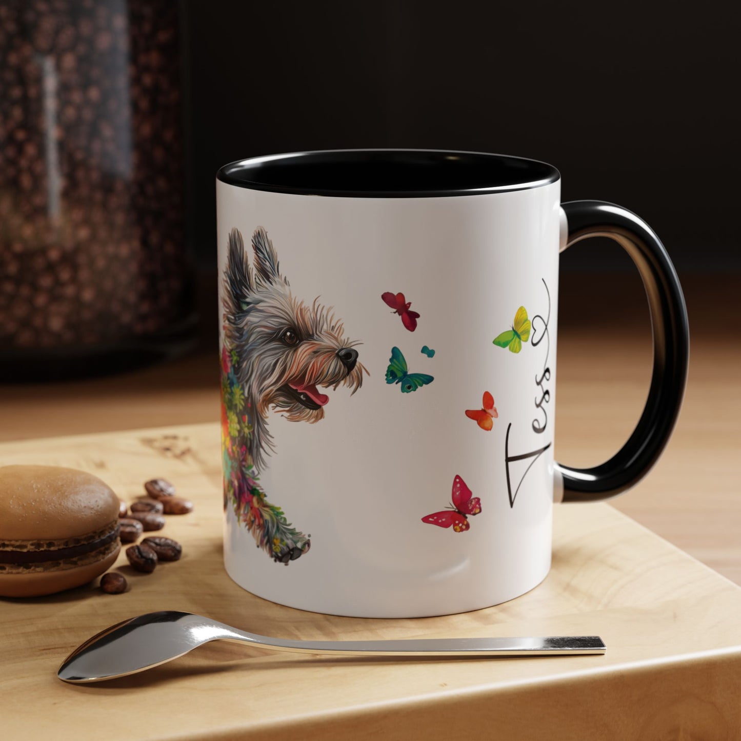 Yorkshire Terrier Personalized Accent Mugs, 11oz