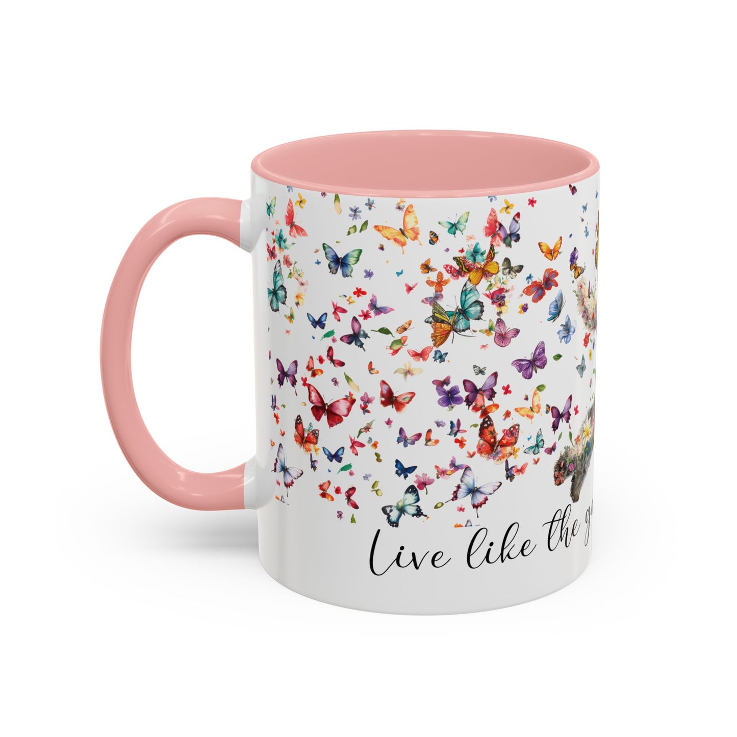 Labradoodle #3 “Live like the gate was left open" Accent Mugs, 11oz