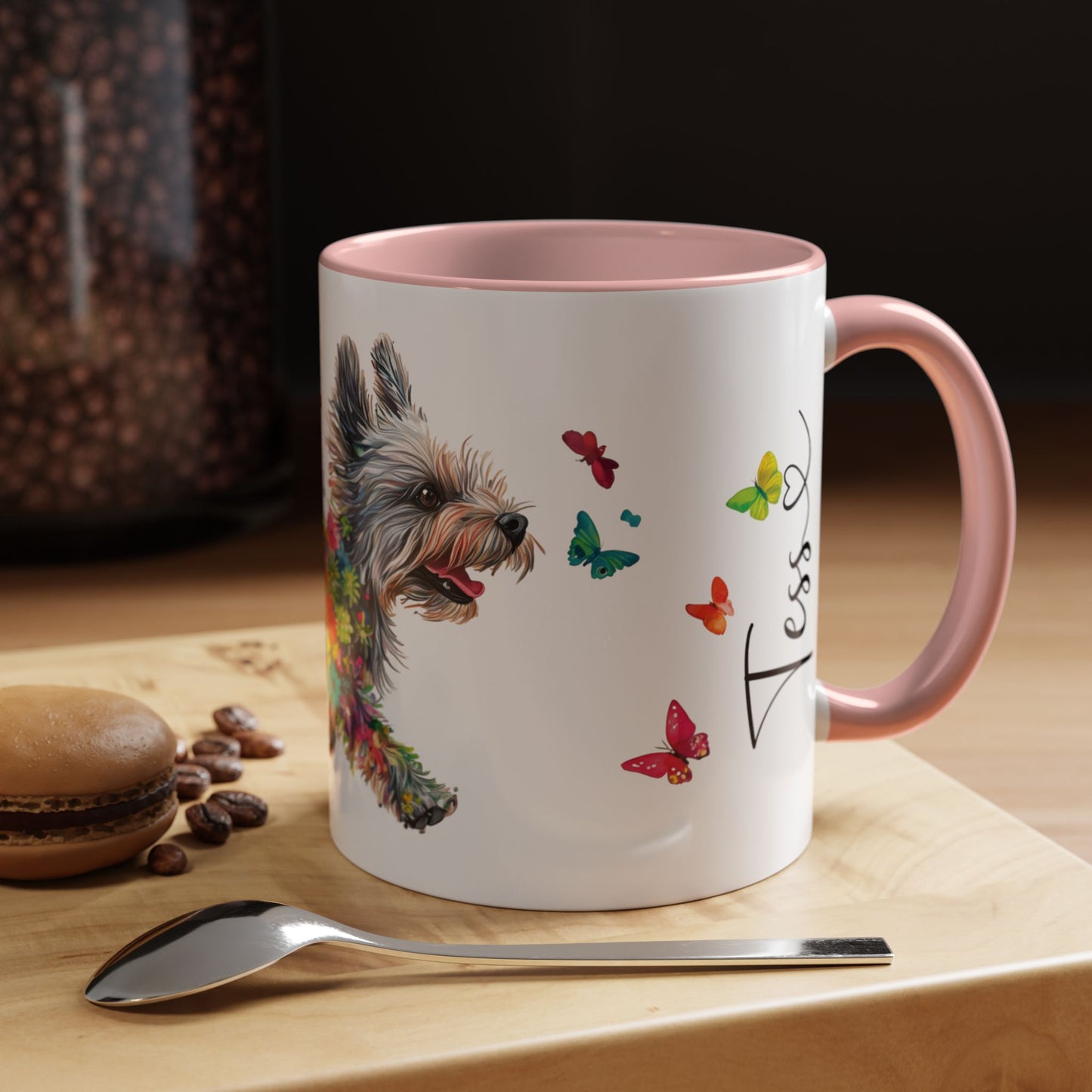 Yorkshire Terrier Personalized Accent Mugs, 11oz