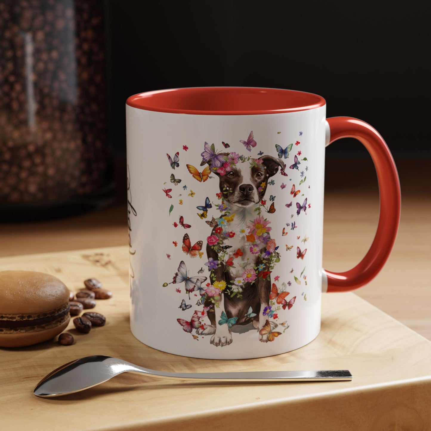 Box Terrier Personalized Colorful Accent Mugs, 11oz