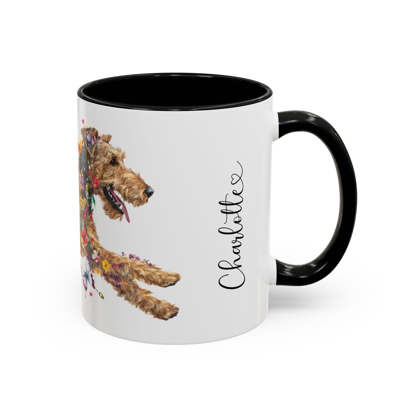 Airedale Terrier Personalized Accent Mugs, 11oz