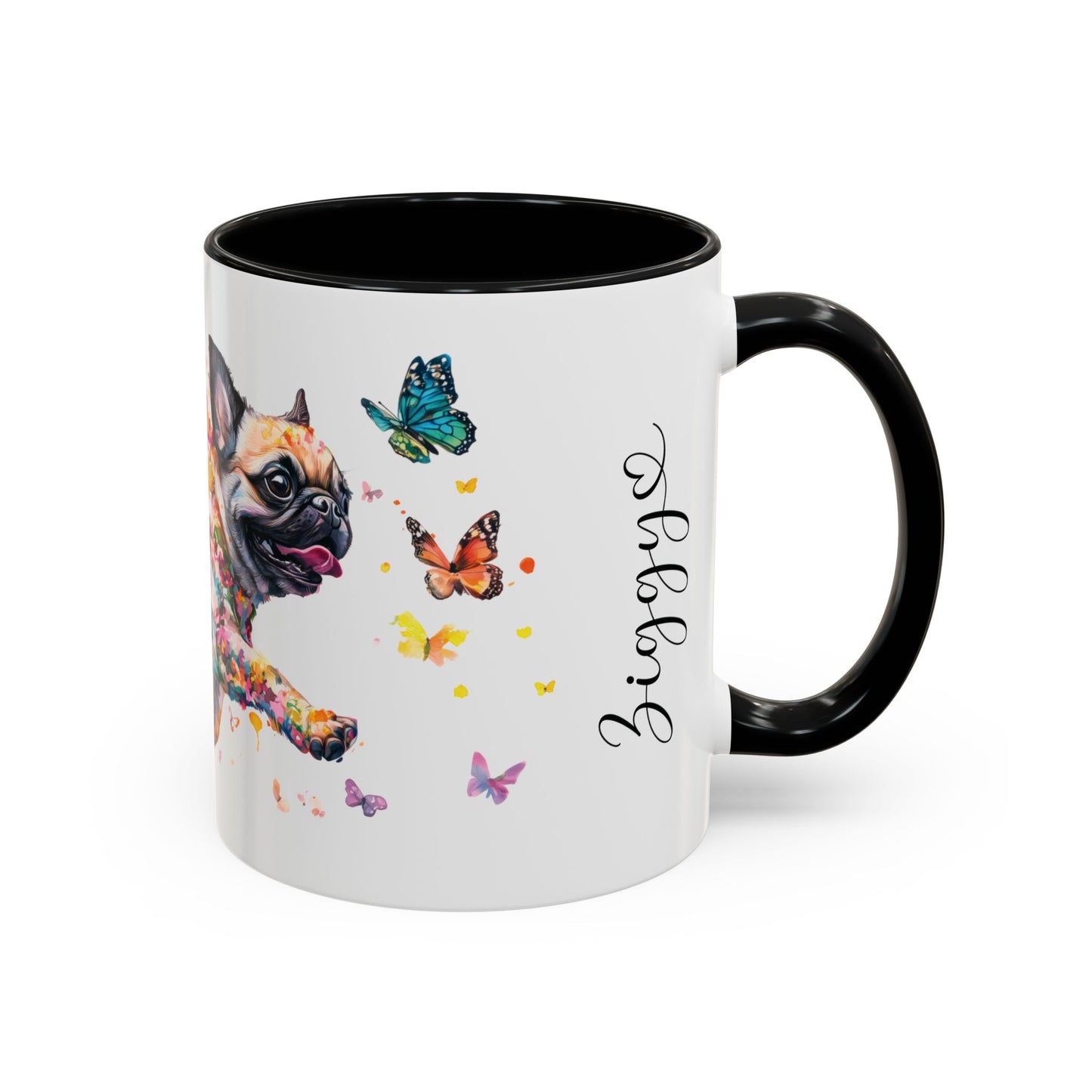 Pug Personalized Accent Mugs, 11oz