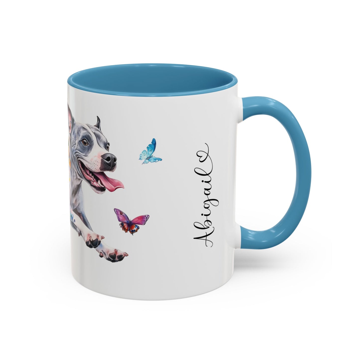 Staffordshire Terrier Personalized Accent Mugs, 11oz