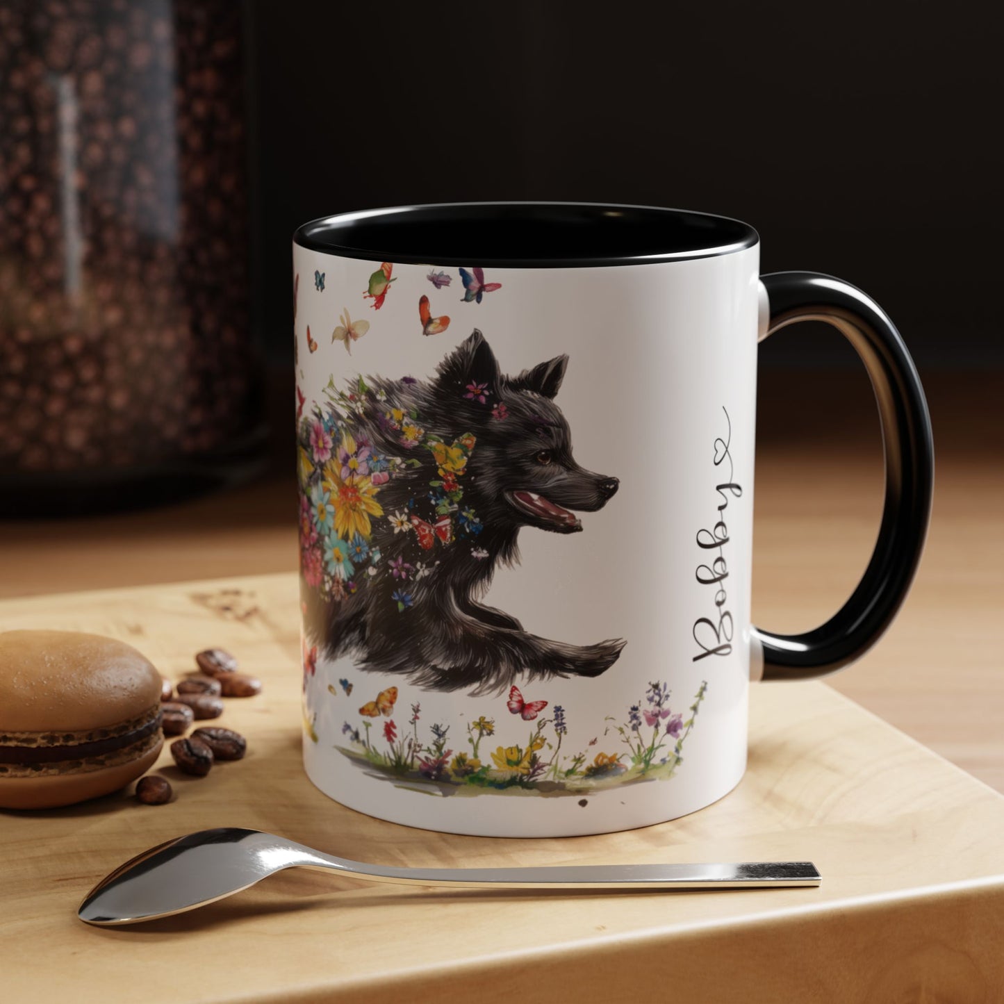 Schipperke Personalized Accent Mugs, 11oz