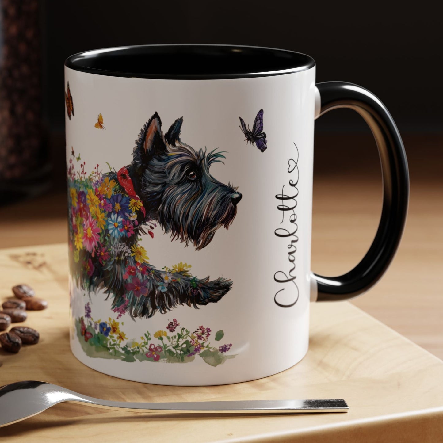 Scottish Terrier #2 Retriever Personalized Accent Mugs, 11oz