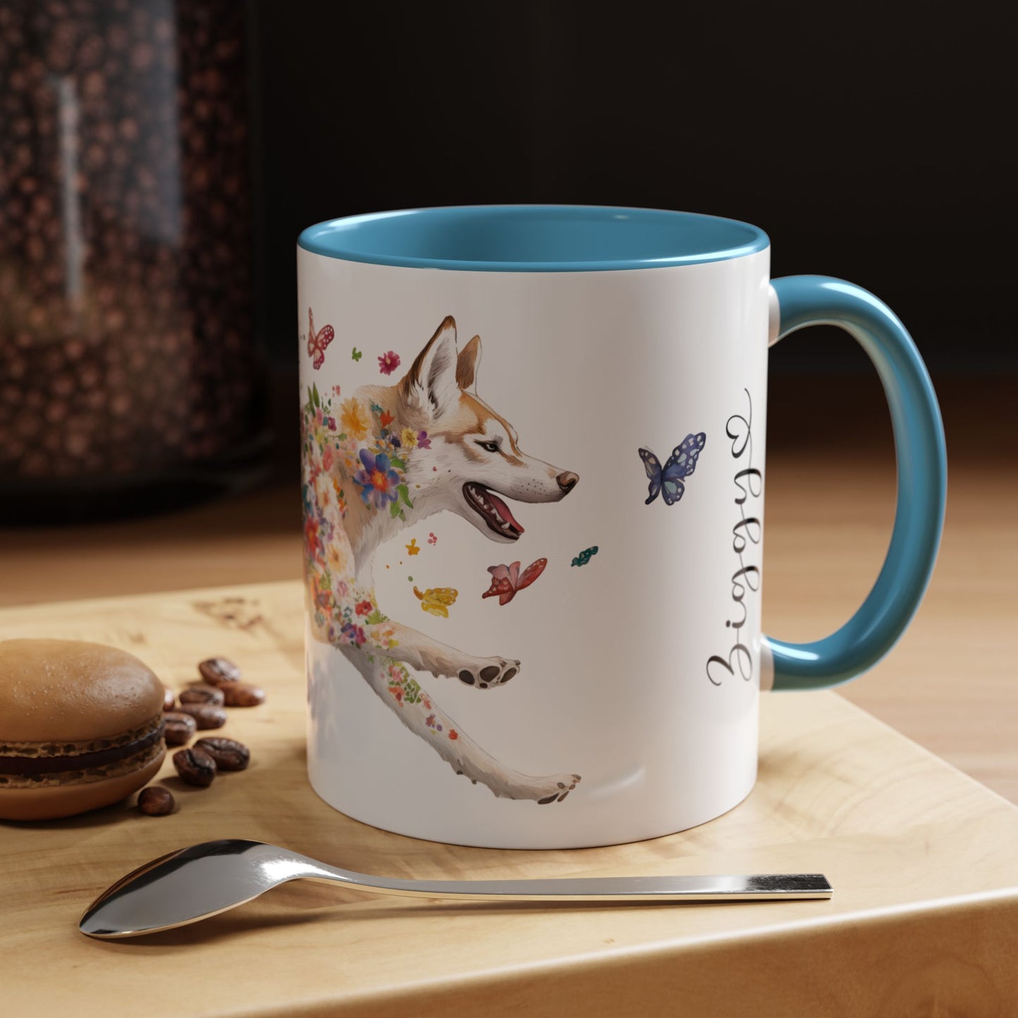 Husky #1 Personalized Accent Mugs, 11oz