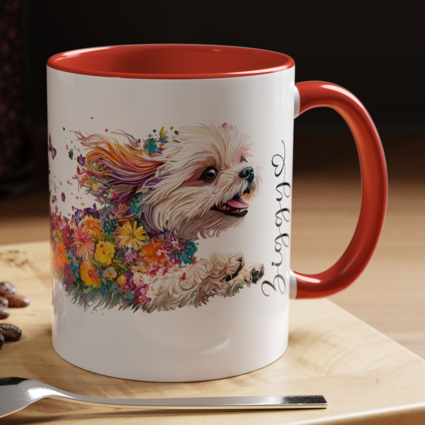 Shih Tzu Personalized Accent Mugs, 11oz