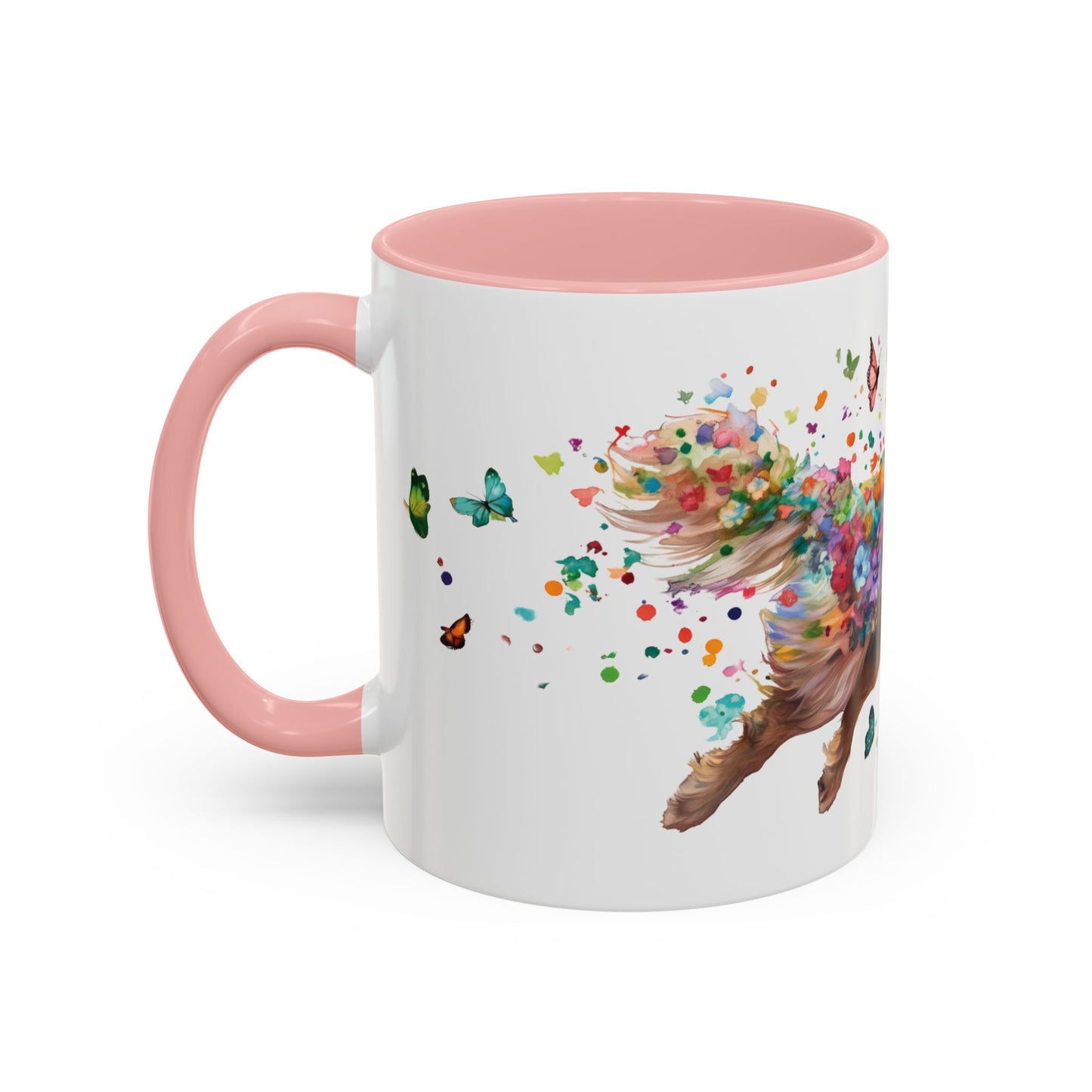 Shetland Sheepdog Personalized Accent Mugs, 11oz