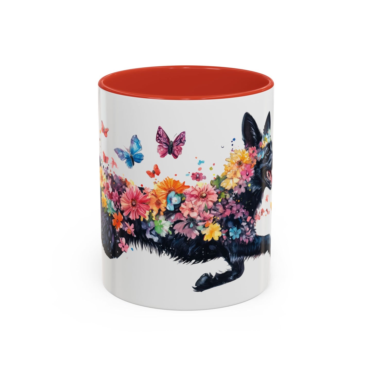 Black Shepherd Personalized Accent Mugs, 11oz