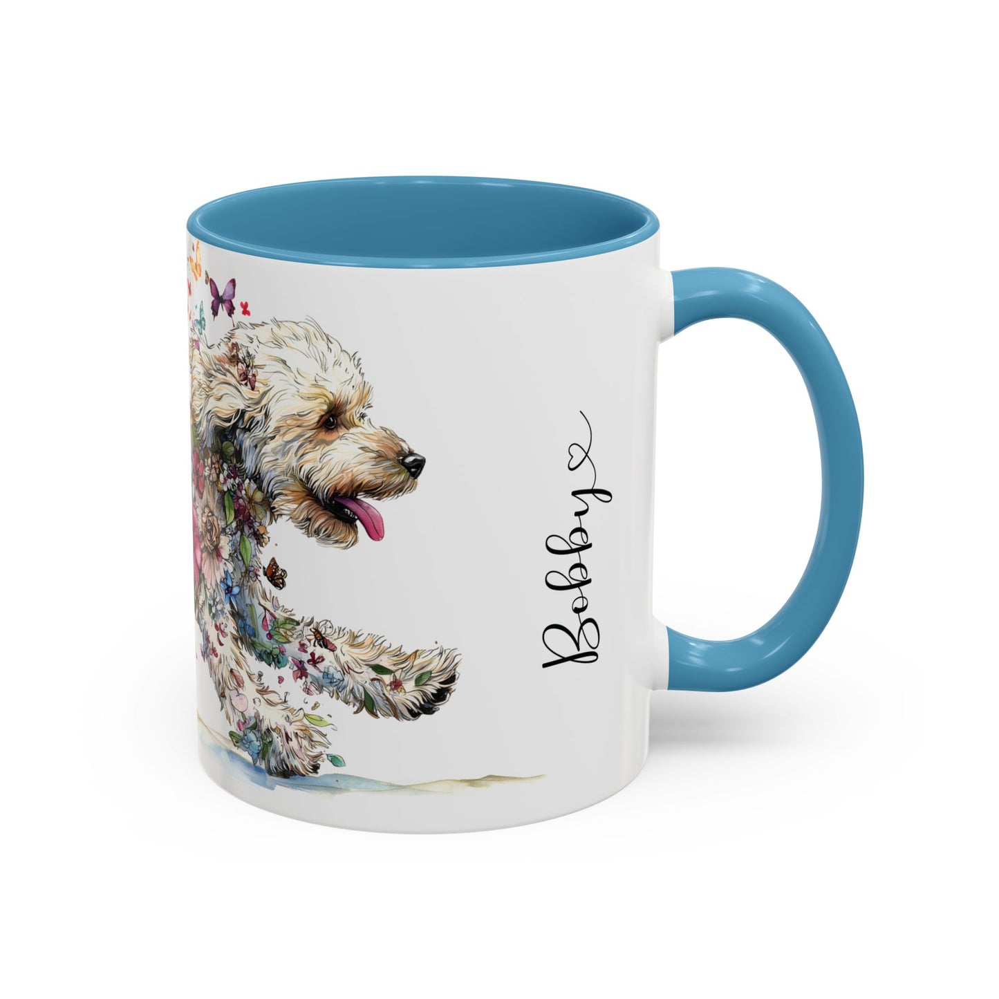 Labradoodle #2 Personalized Accent Mugs, 11oz