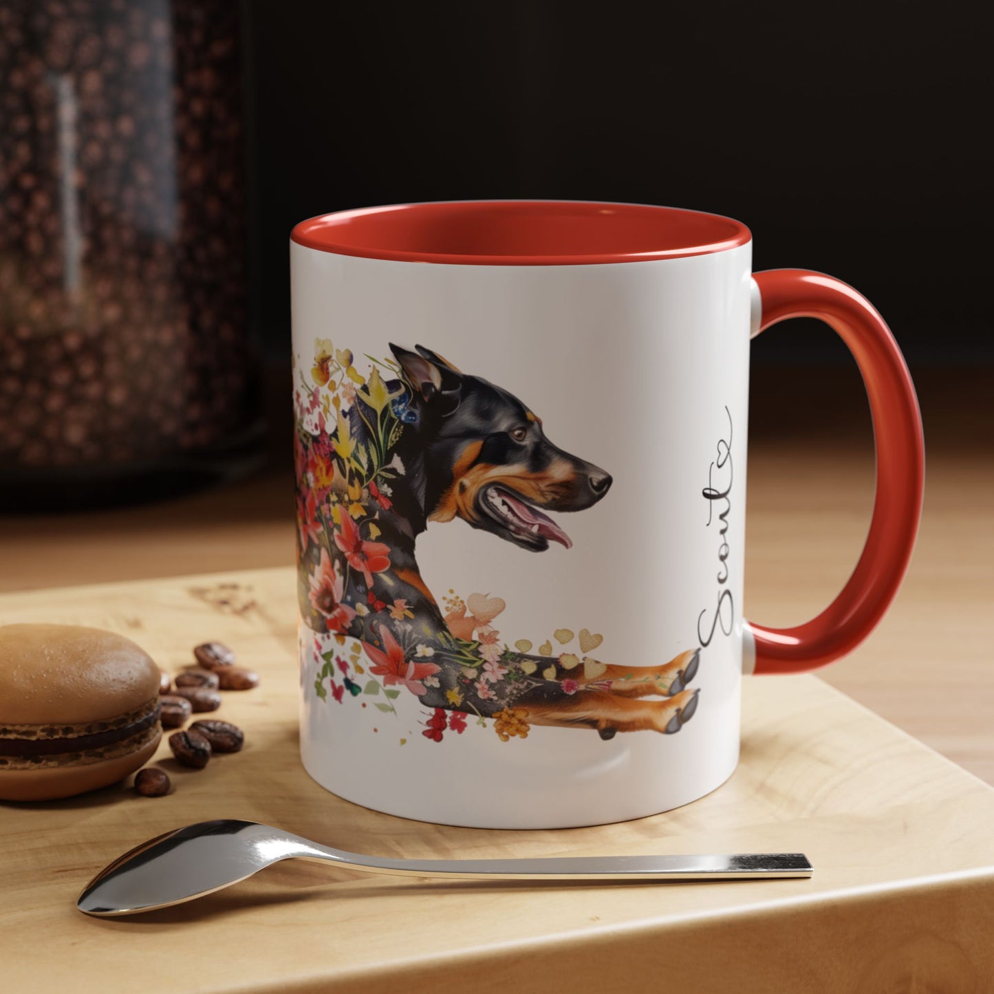 Beauceron Personalized Accent Mugs, 11oz
