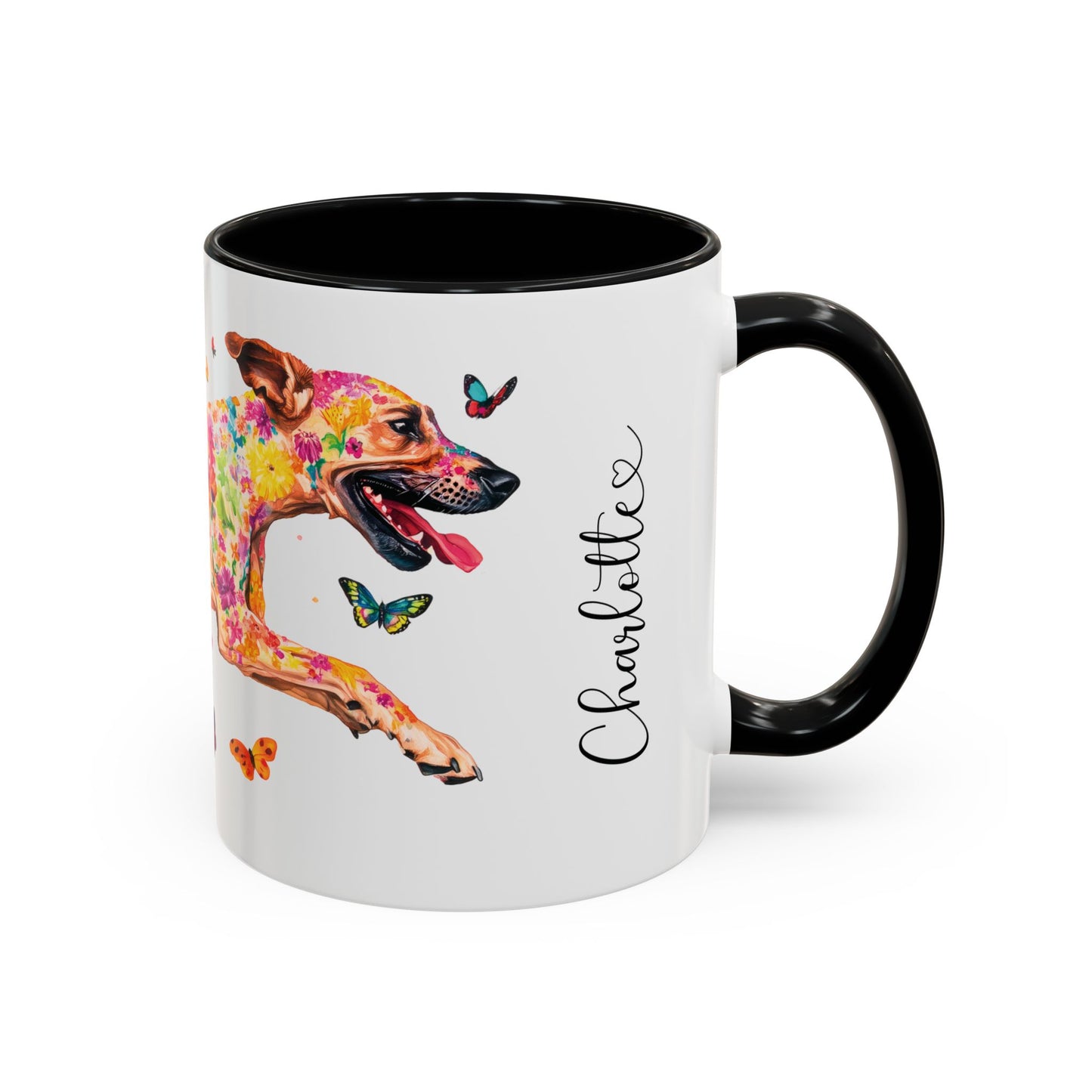 Black Mouth Cur Personalized Accent Mugs, 11oz
