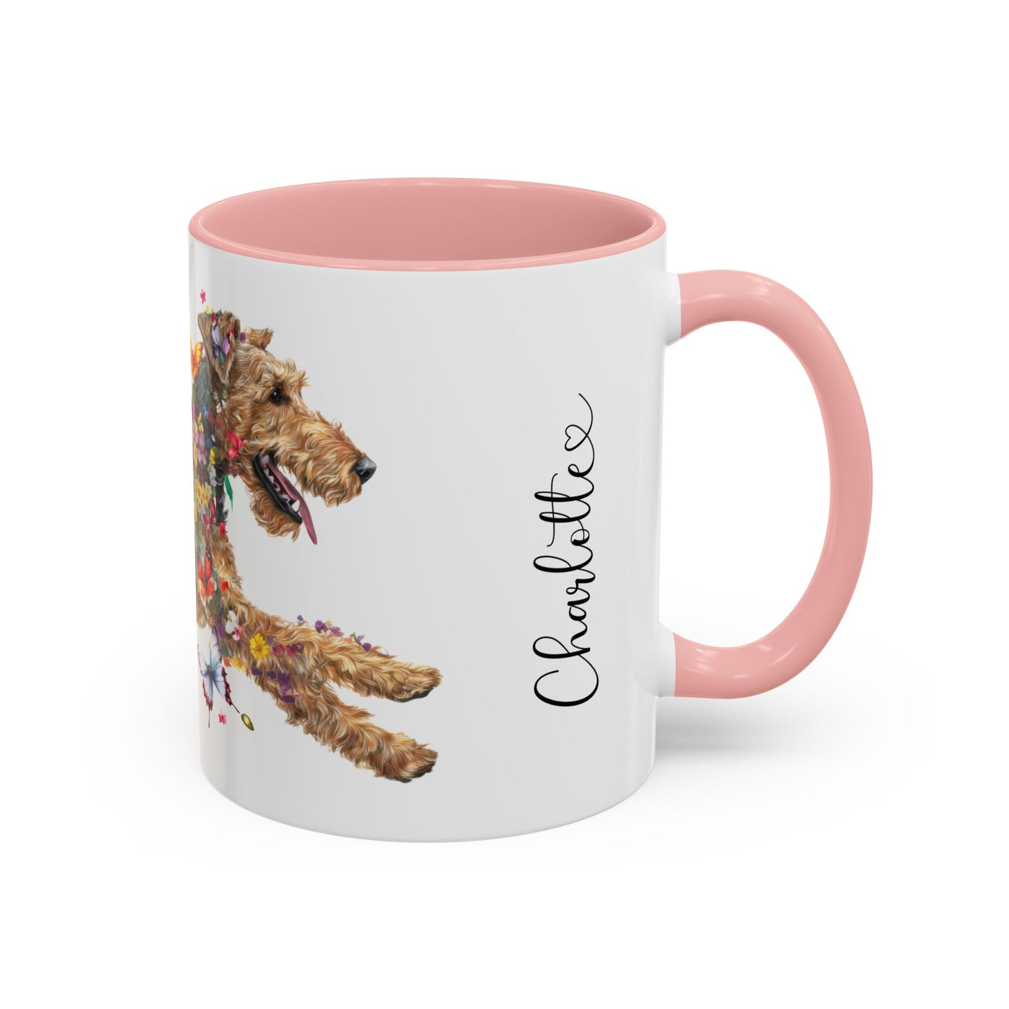 Airedale Terrier Personalized Accent Mugs, 11oz