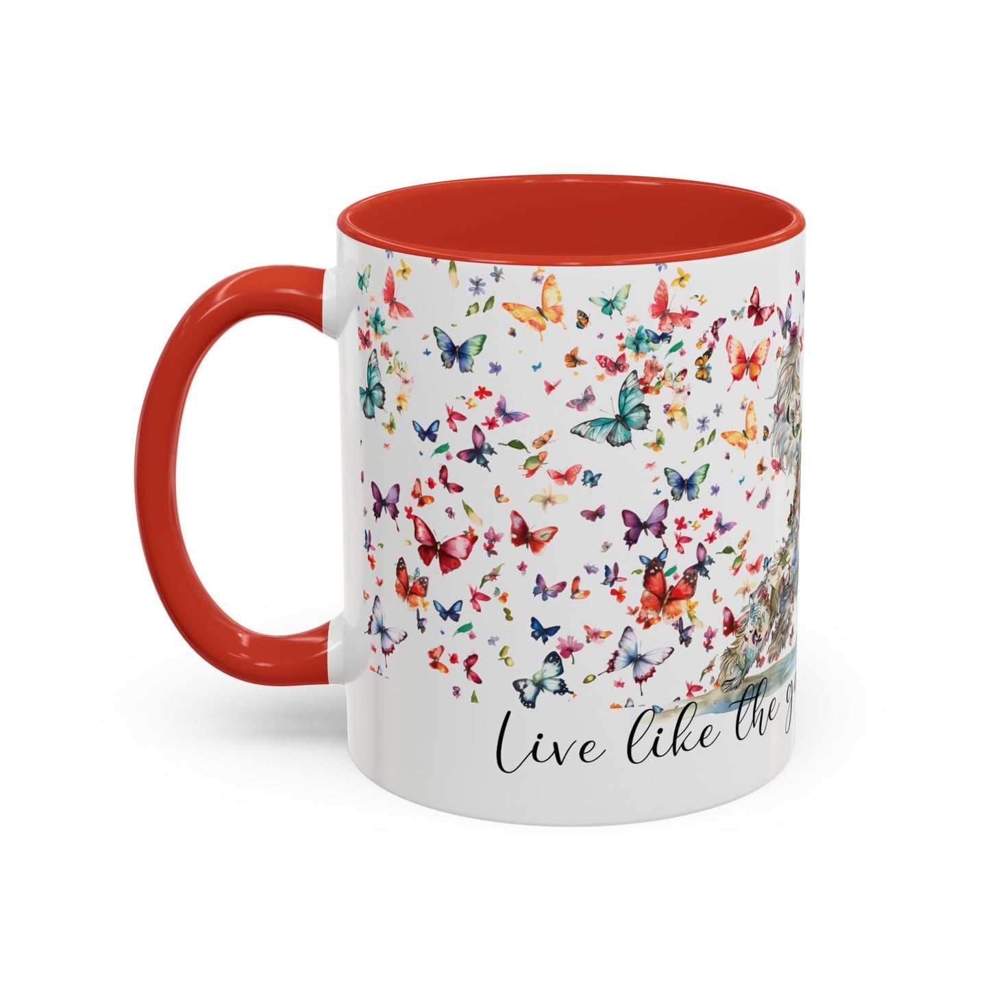 Golden Doodle #2 "Live like the gate was left open" Accent Mugs, 11oz