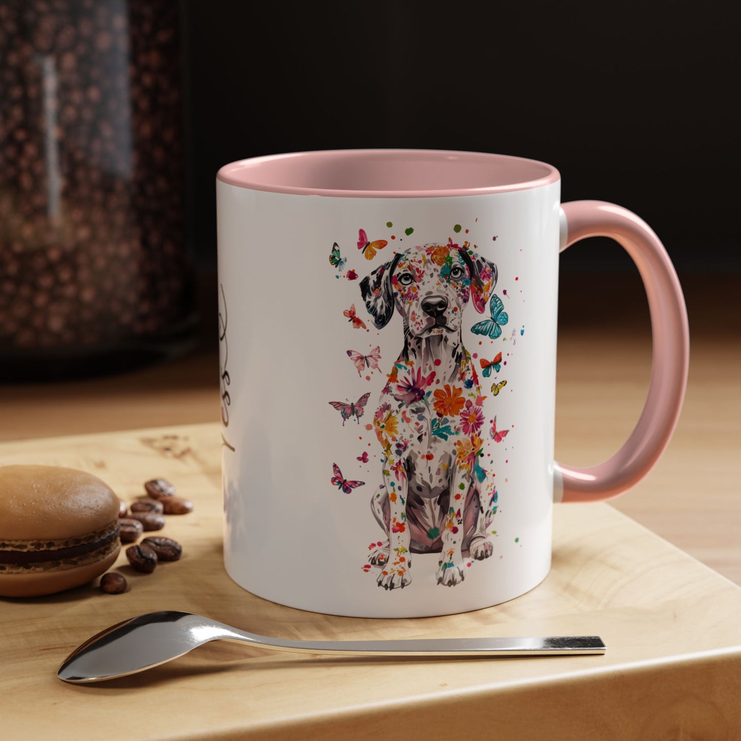 Dalmatian Personalized Colorful Accent Mugs, 11oz