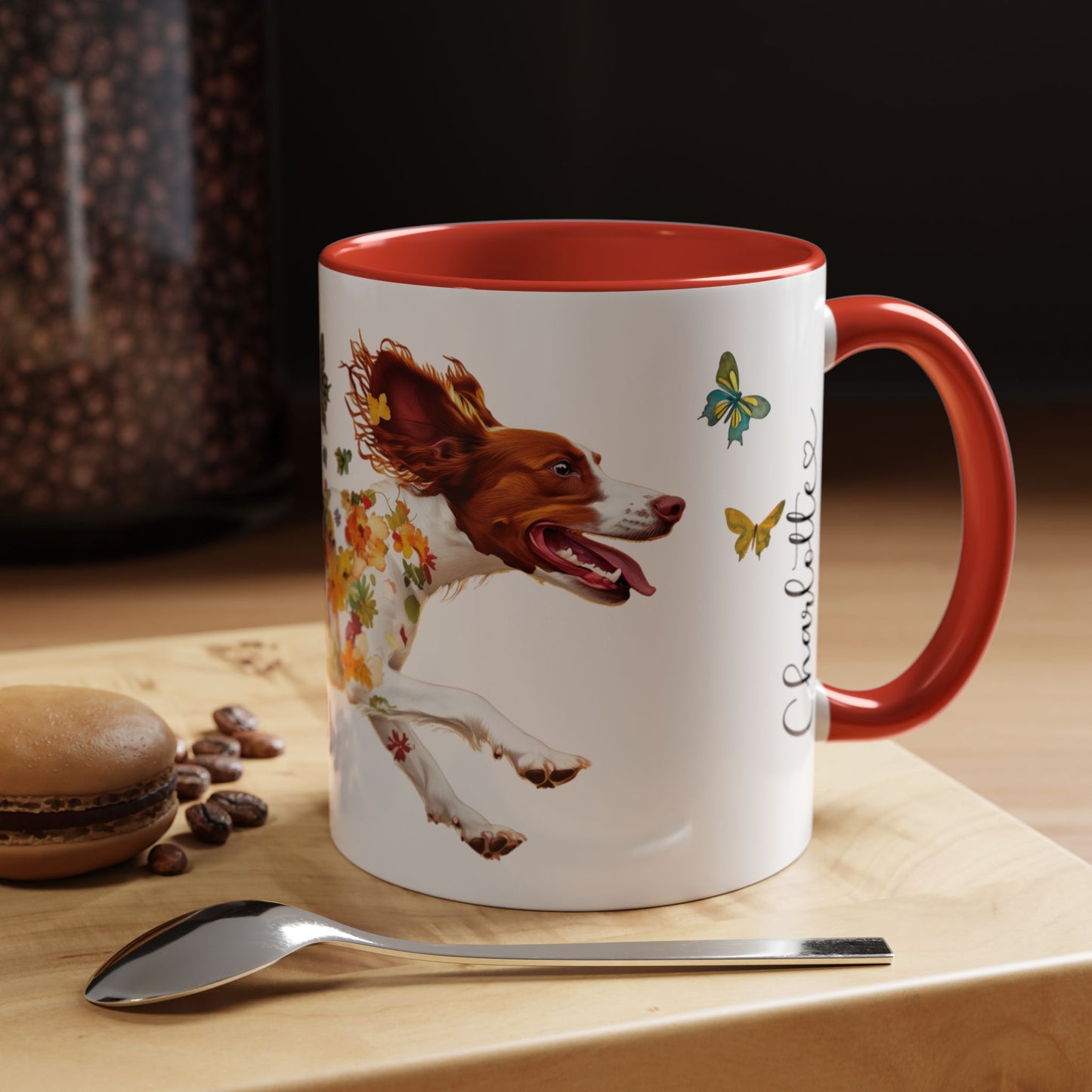 American Brittany #1 Personalized Accent Mugs, 11oz