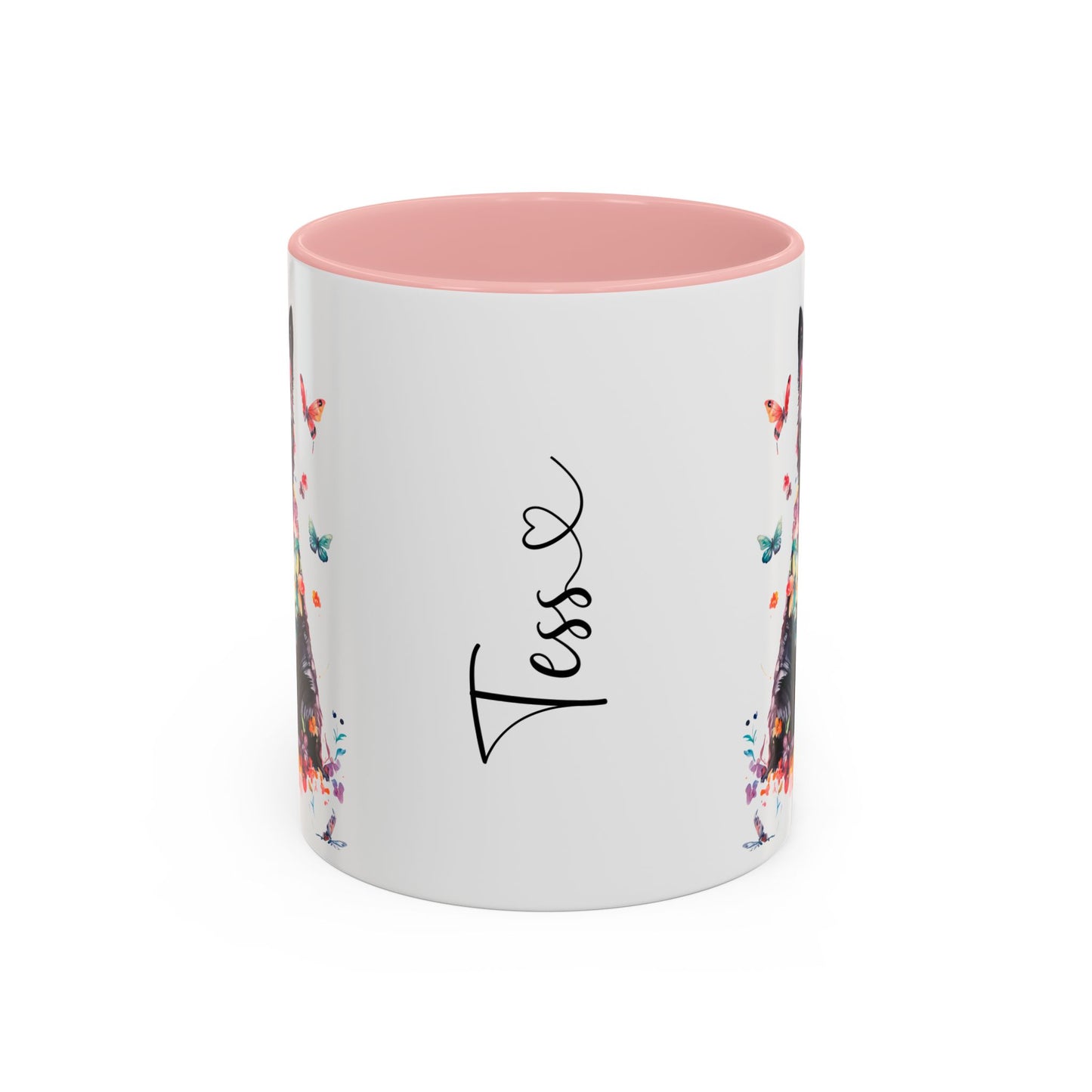 Black Shepherd Personalized Colorful Accent Mugs, 11oz
