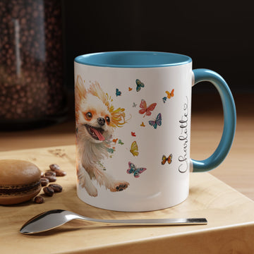 Peekingese #3 Personalized Accent Mugs, 11oz