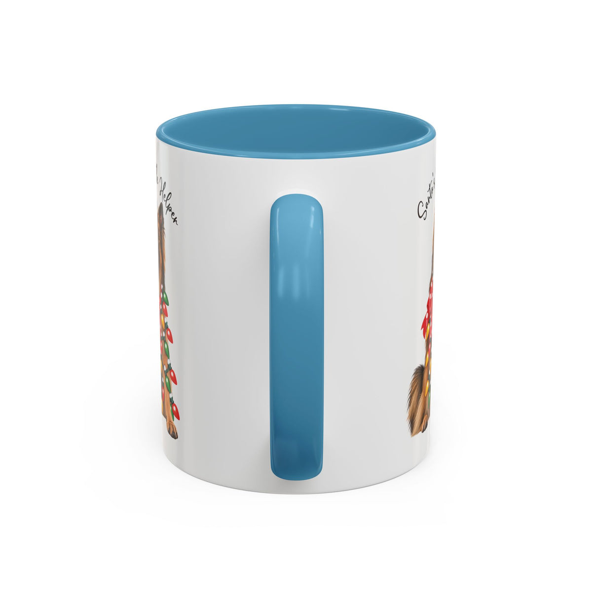 Belgian Tervuren, Santa's little helper, personalised accent colour 11oz mug