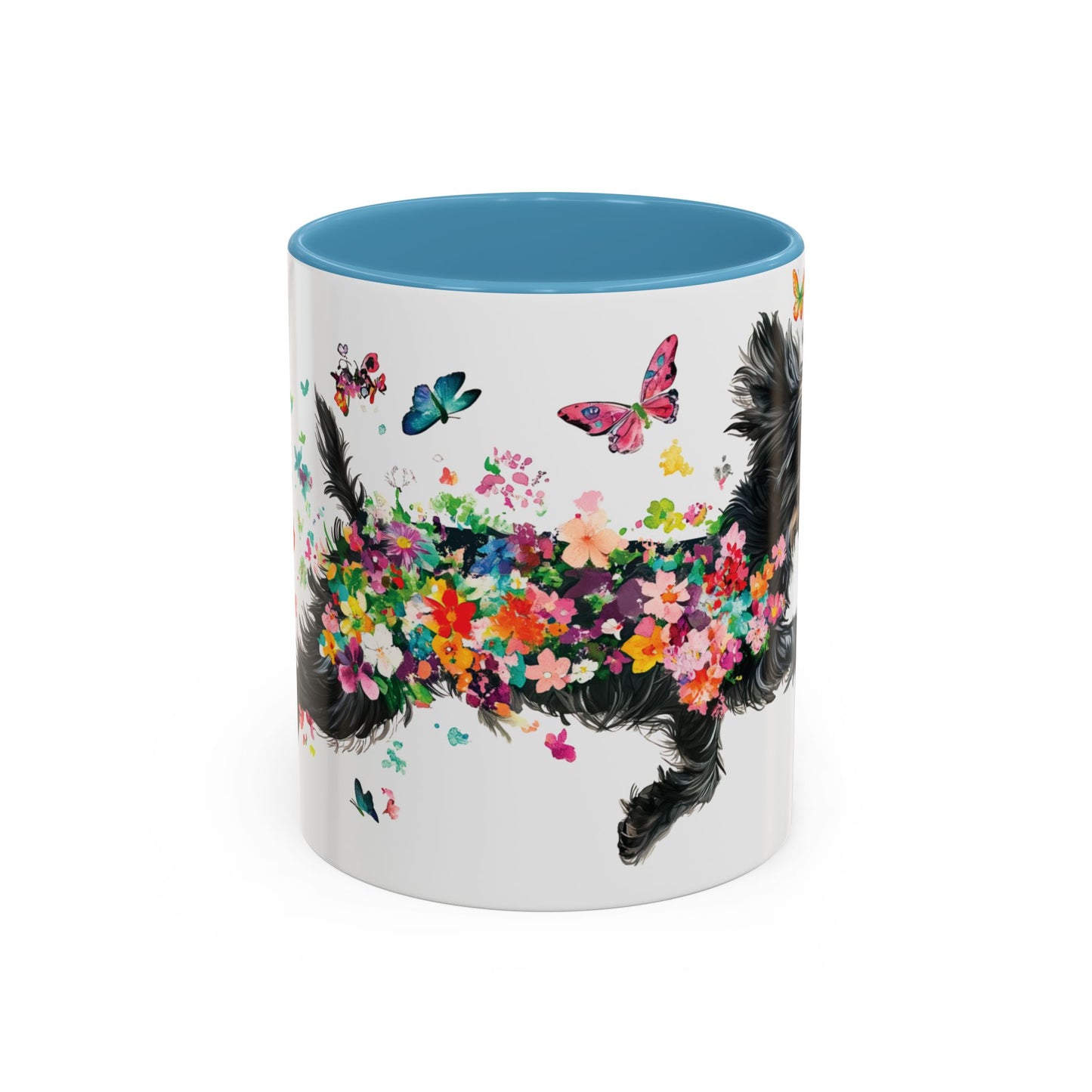 Black Shih Tzu Personalized Accent Mugs, 11oz