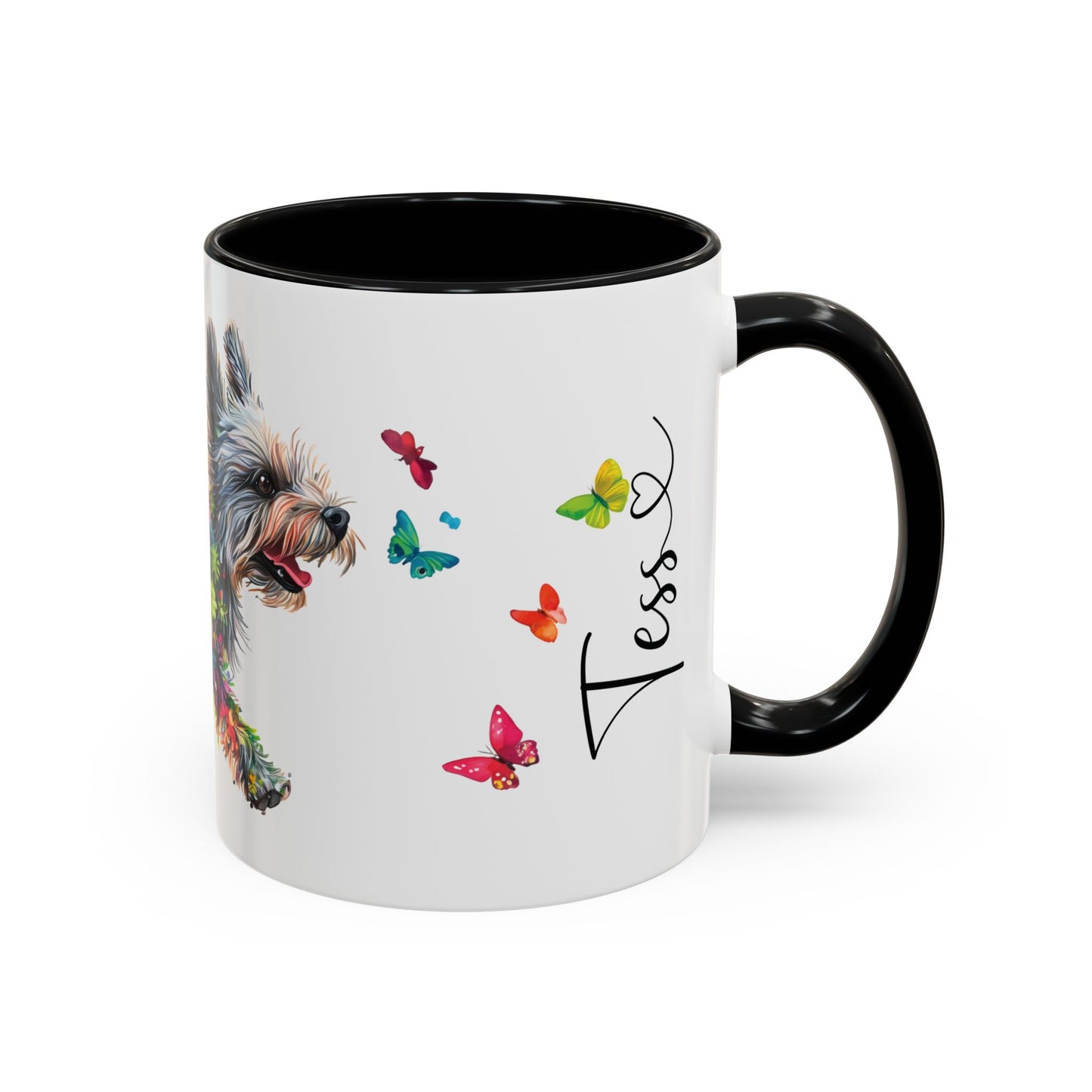 Yorkshire Terrier Personalized Accent Mugs, 11oz