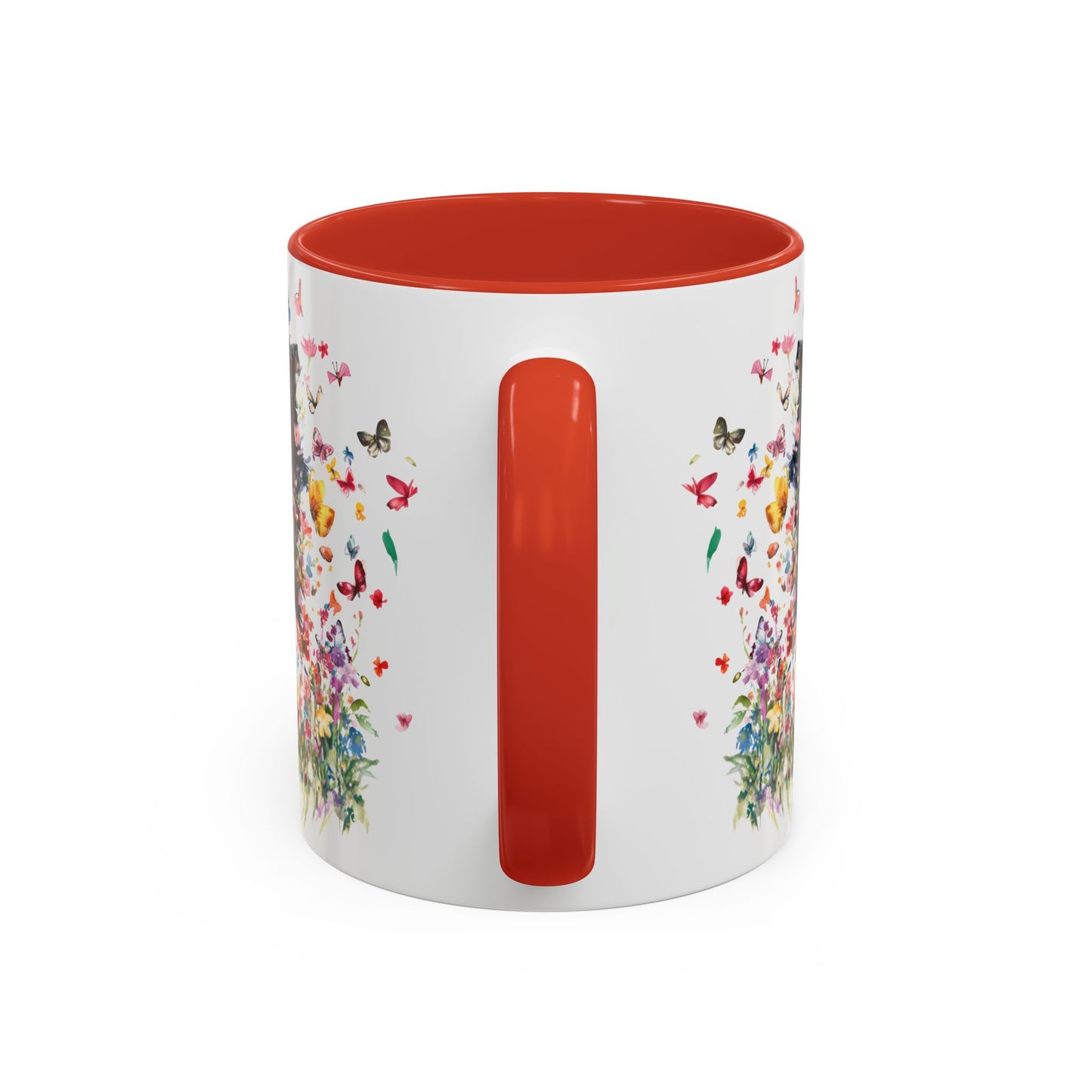 Border Collie #4 Personalized Accent Mugs, 11oz