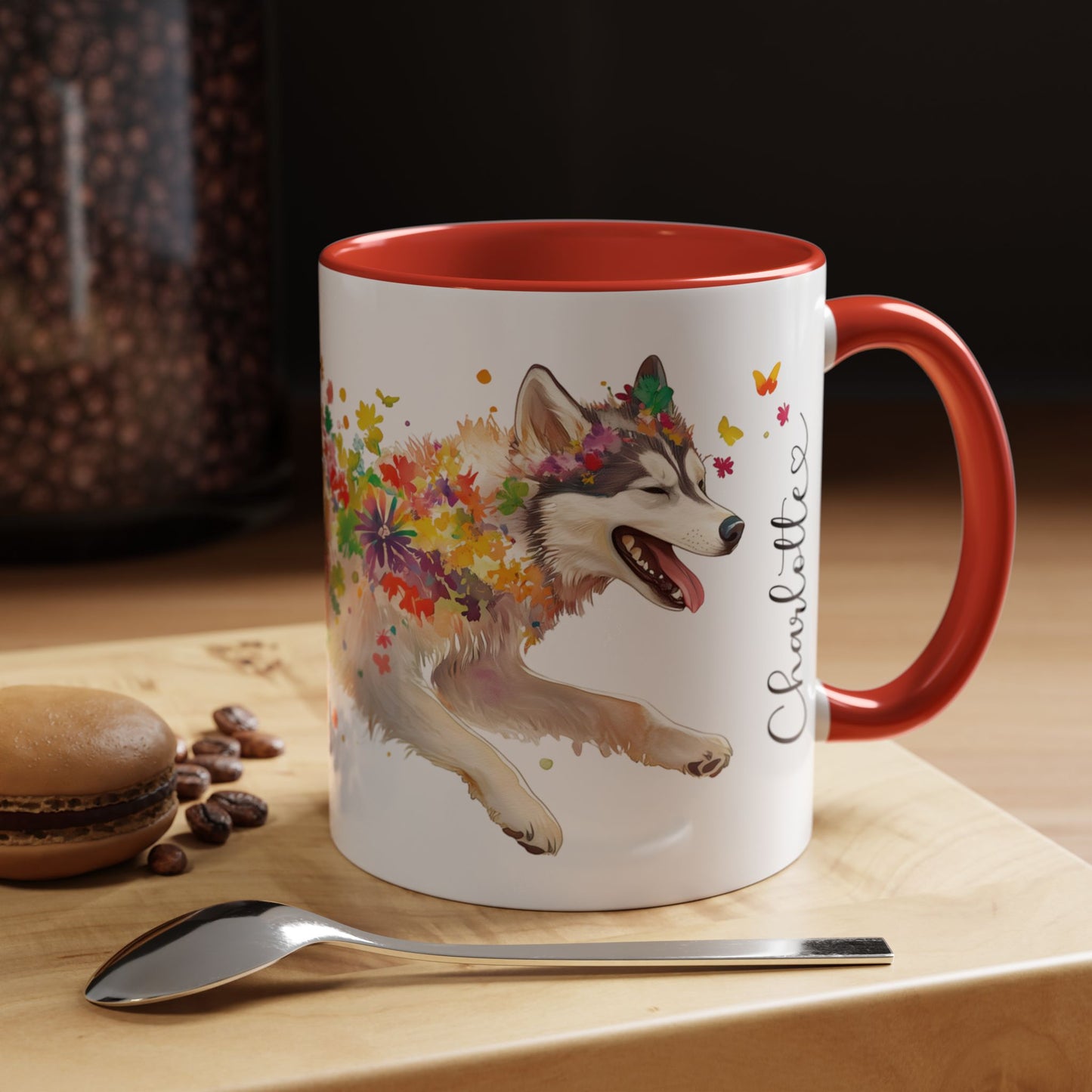 Malamute Personalized Accent Mugs, 11oz